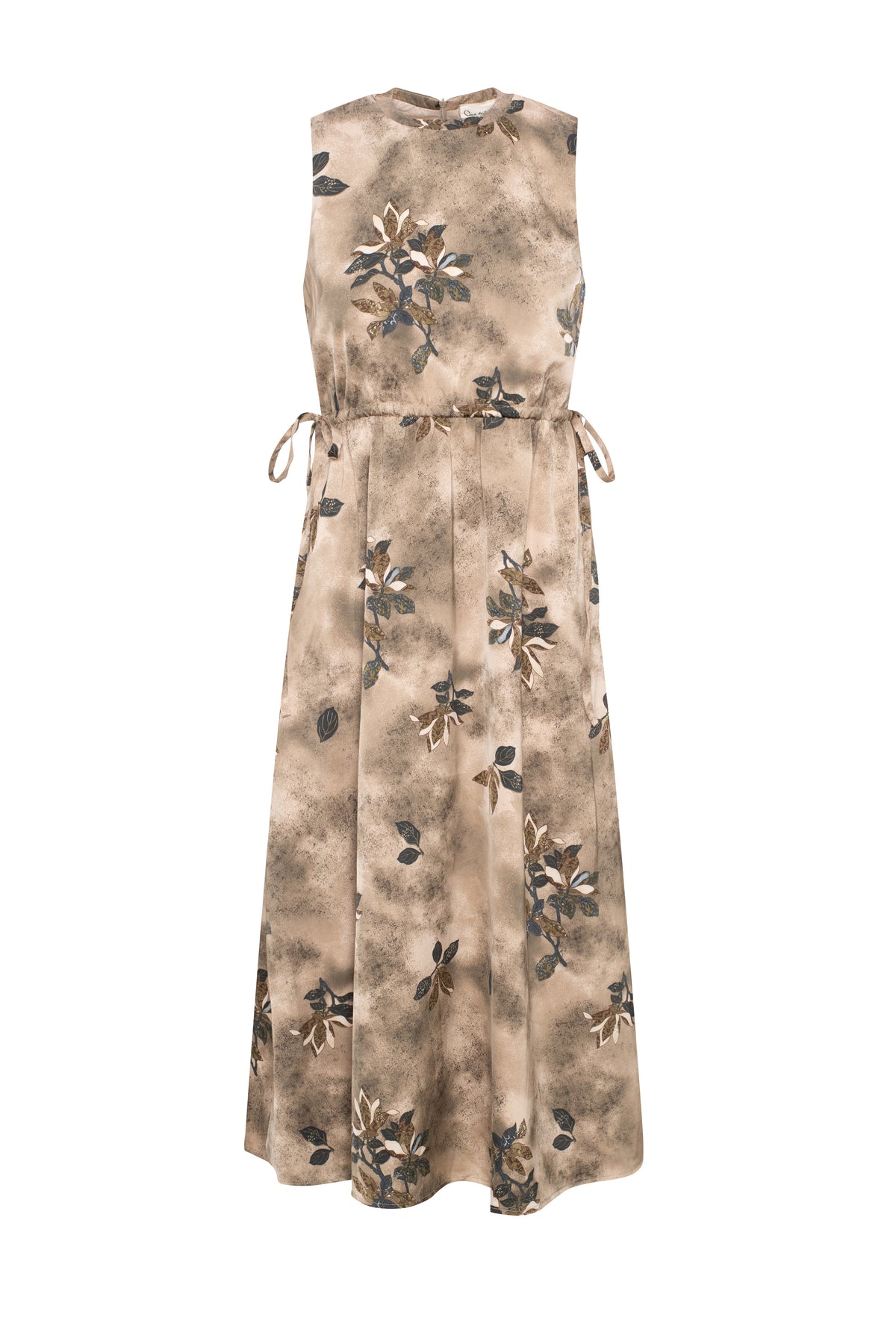Floral Chiffon Bungee Jumper in Oatmeal by Coco de la Mour