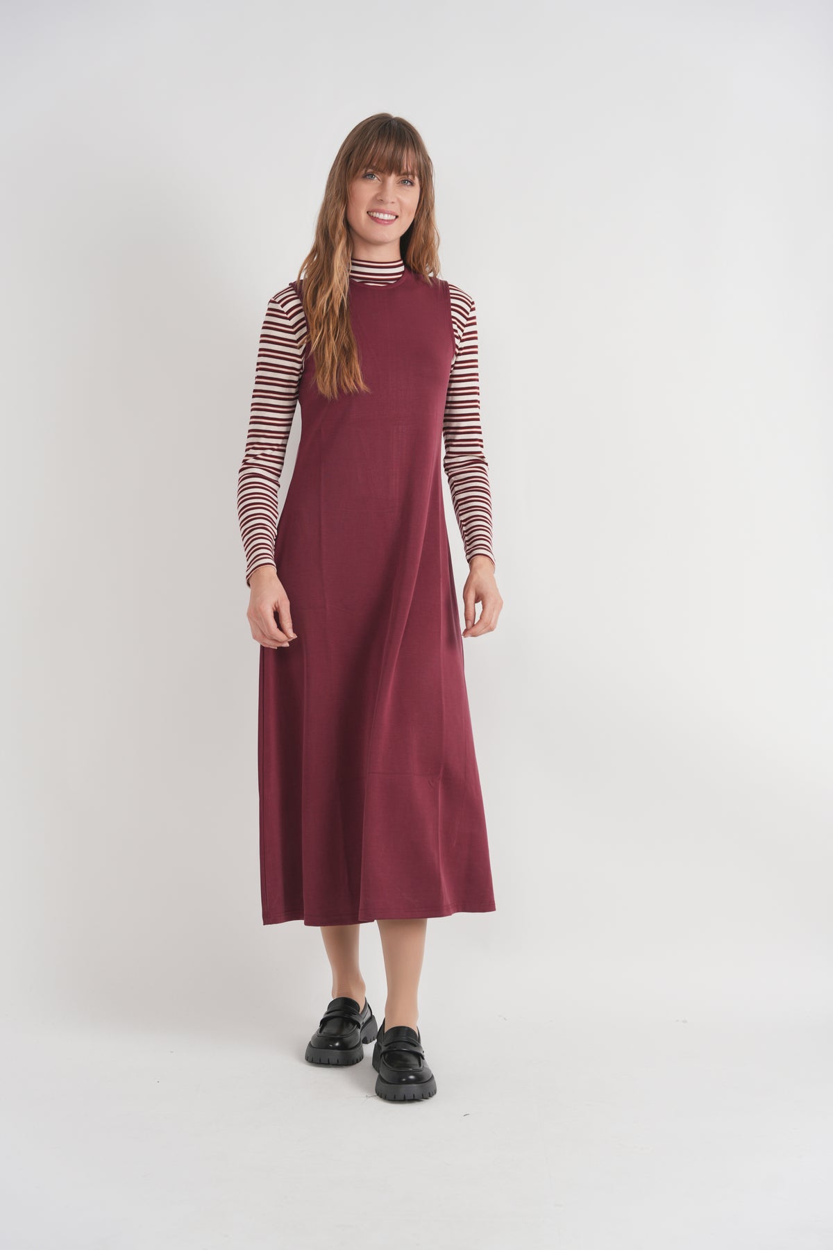 Pull midi côtelé