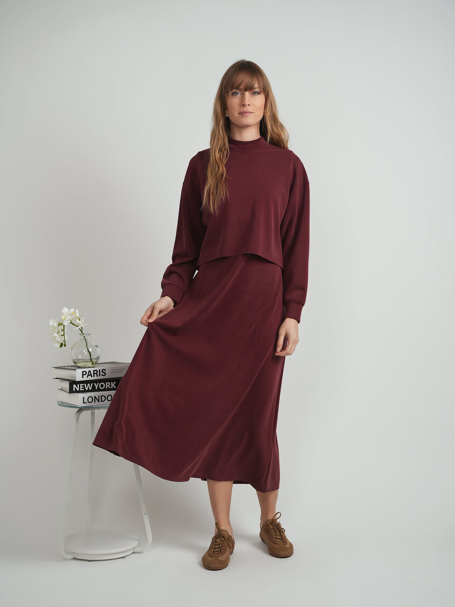 Ribbed Midi Jumper in by MiuMax