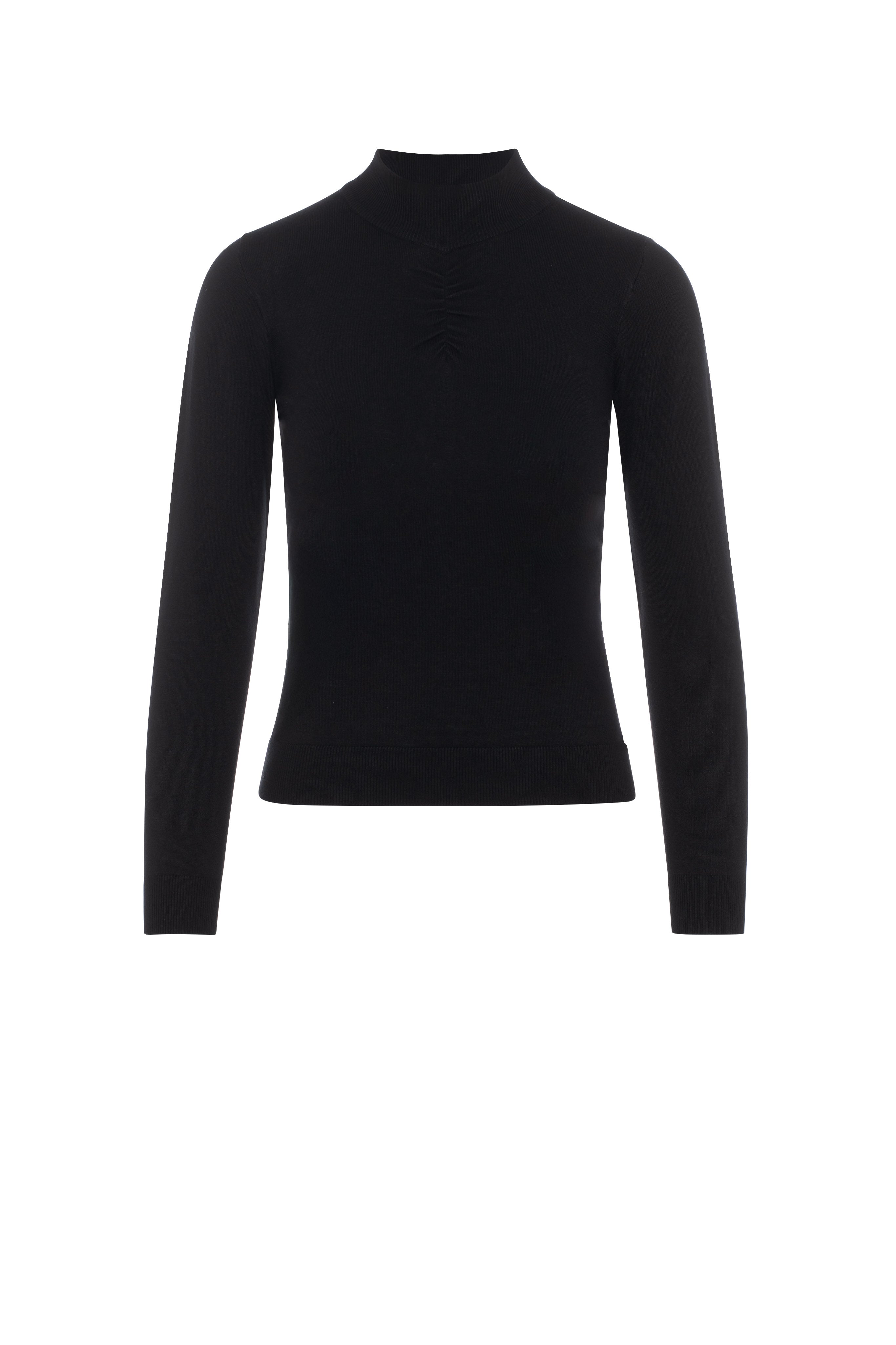 Printed Shirred Mock Neck Sweater in by Birt UK