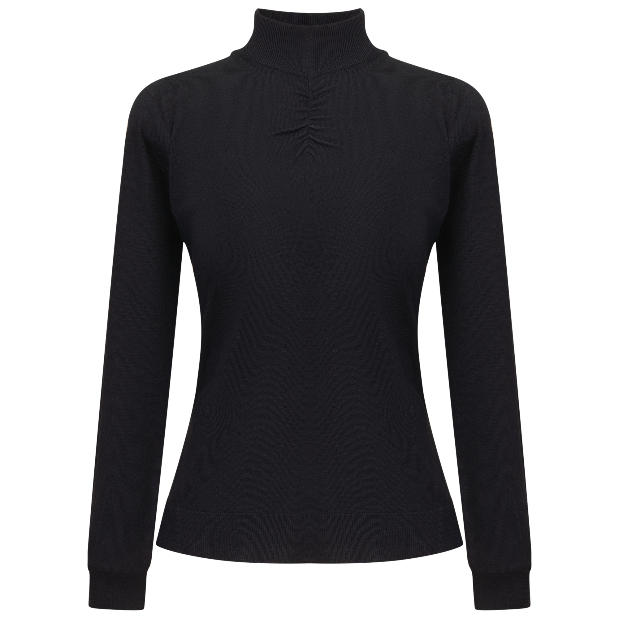 Printed Shirred Mock Neck Sweater in by Birt UK