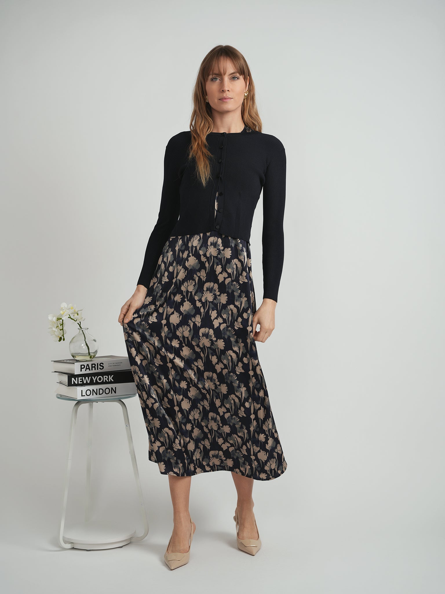 Printed Maxi Jumper Sweater Set