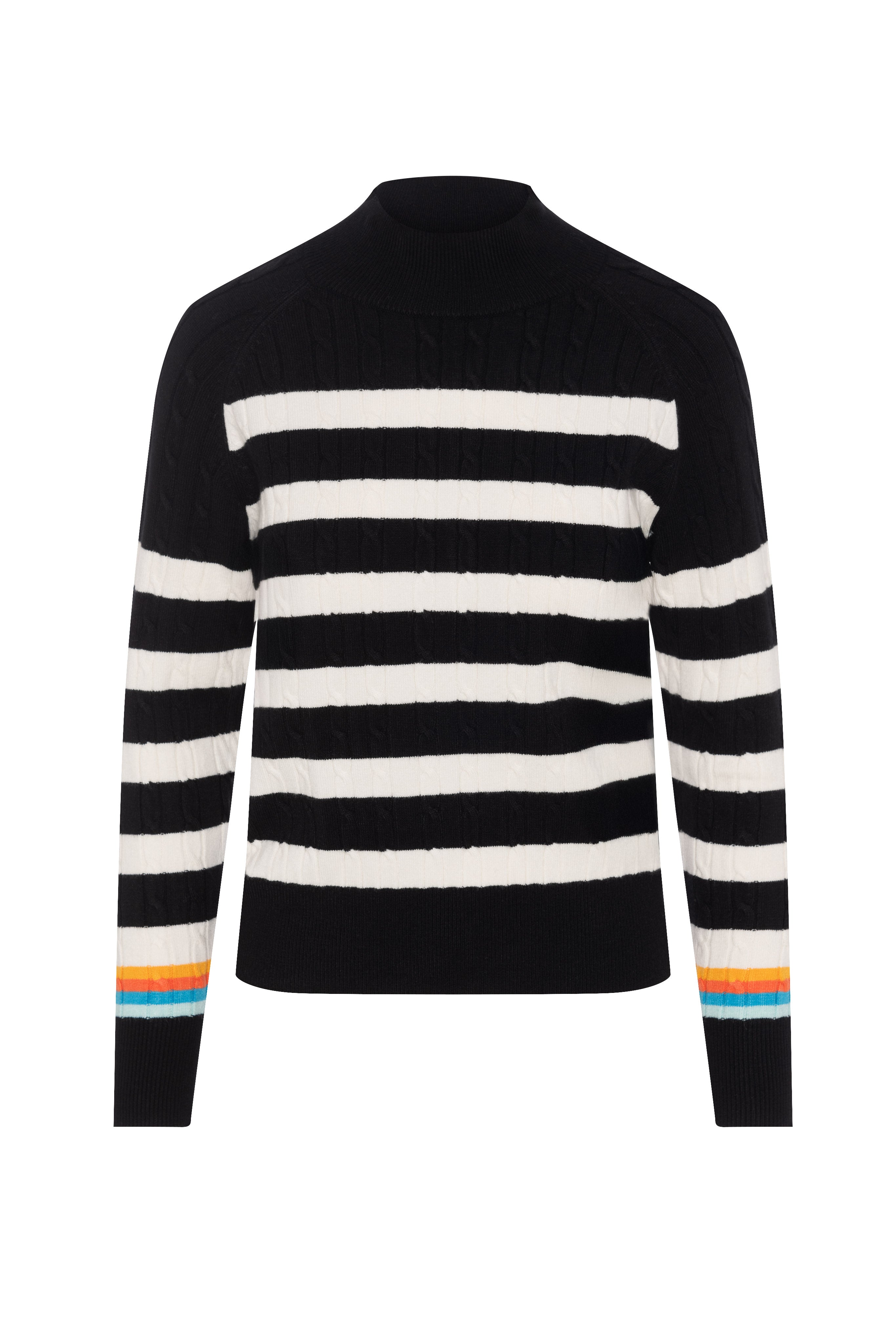 Striped Cable Knit in by QEW