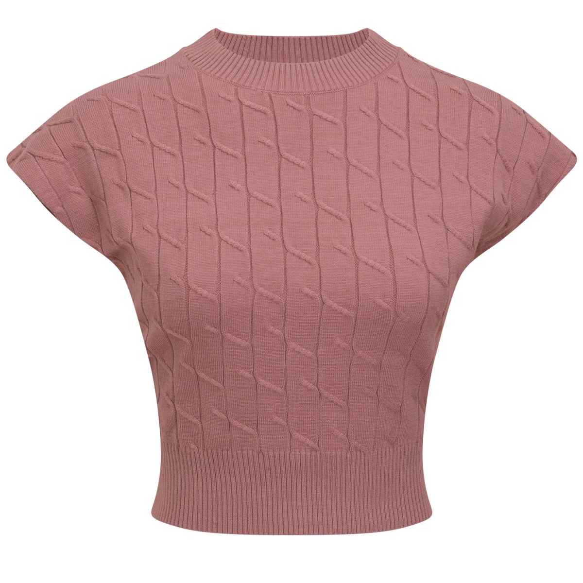 Cable Knit Vest in Light Champagne by BuHu