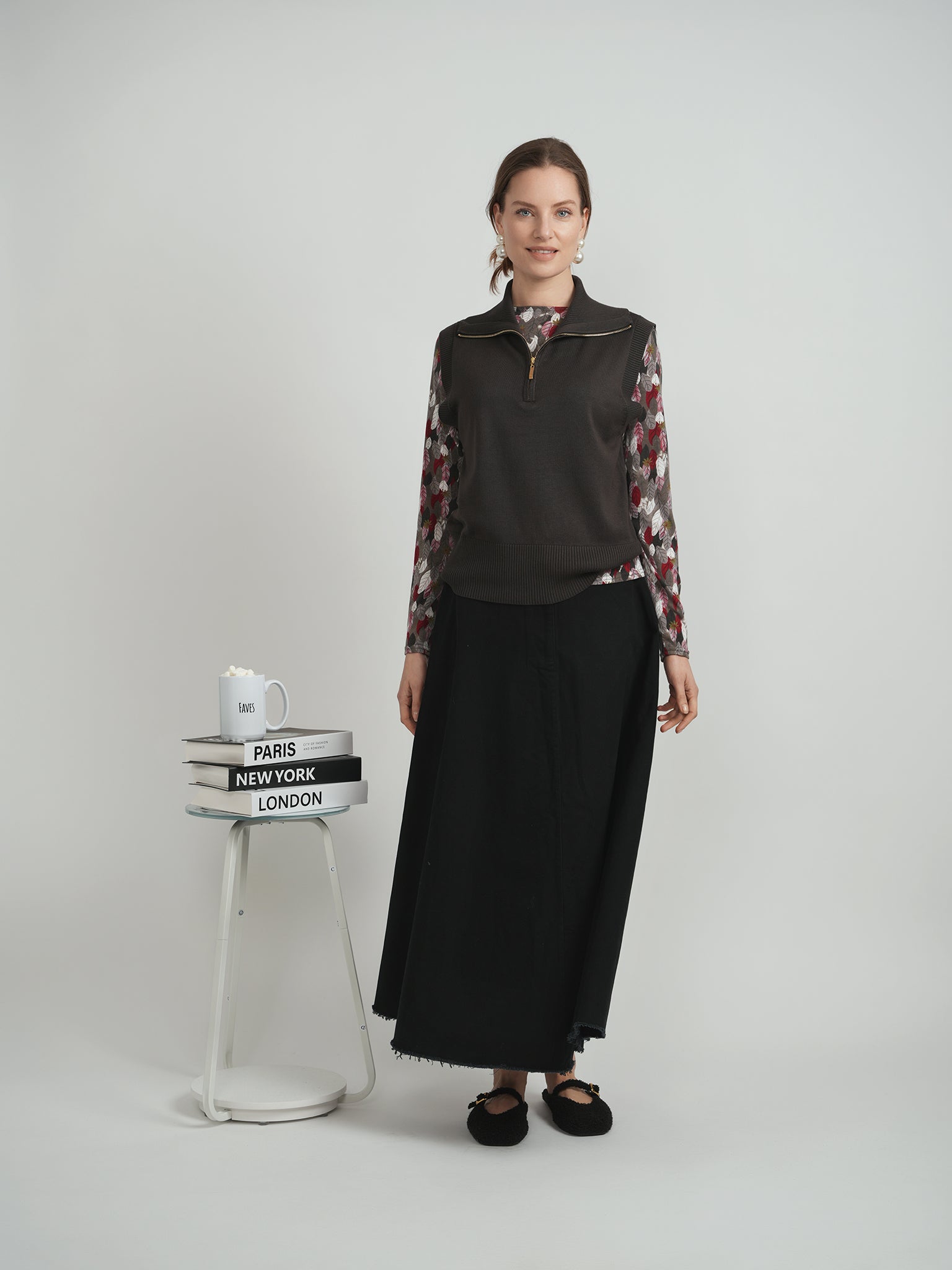 Knit Zip Vest in by Hashtag