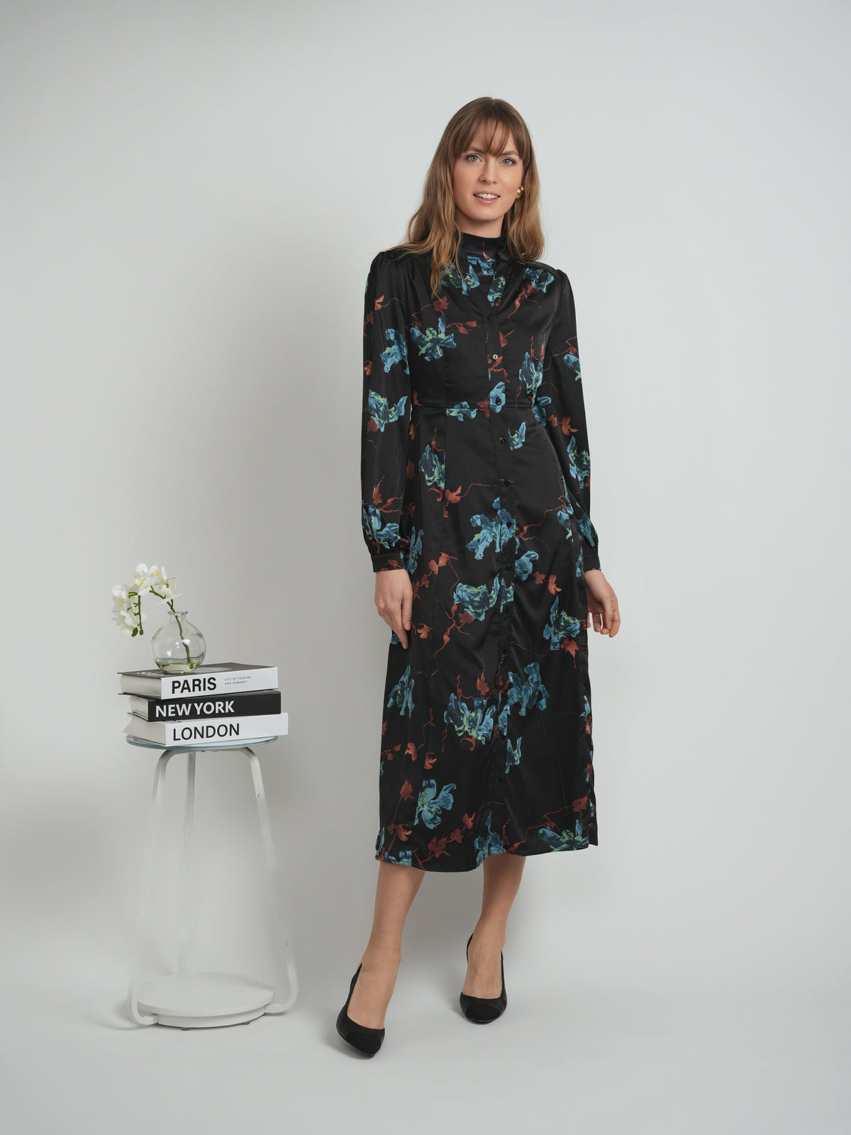 Printed Midi Dress Set