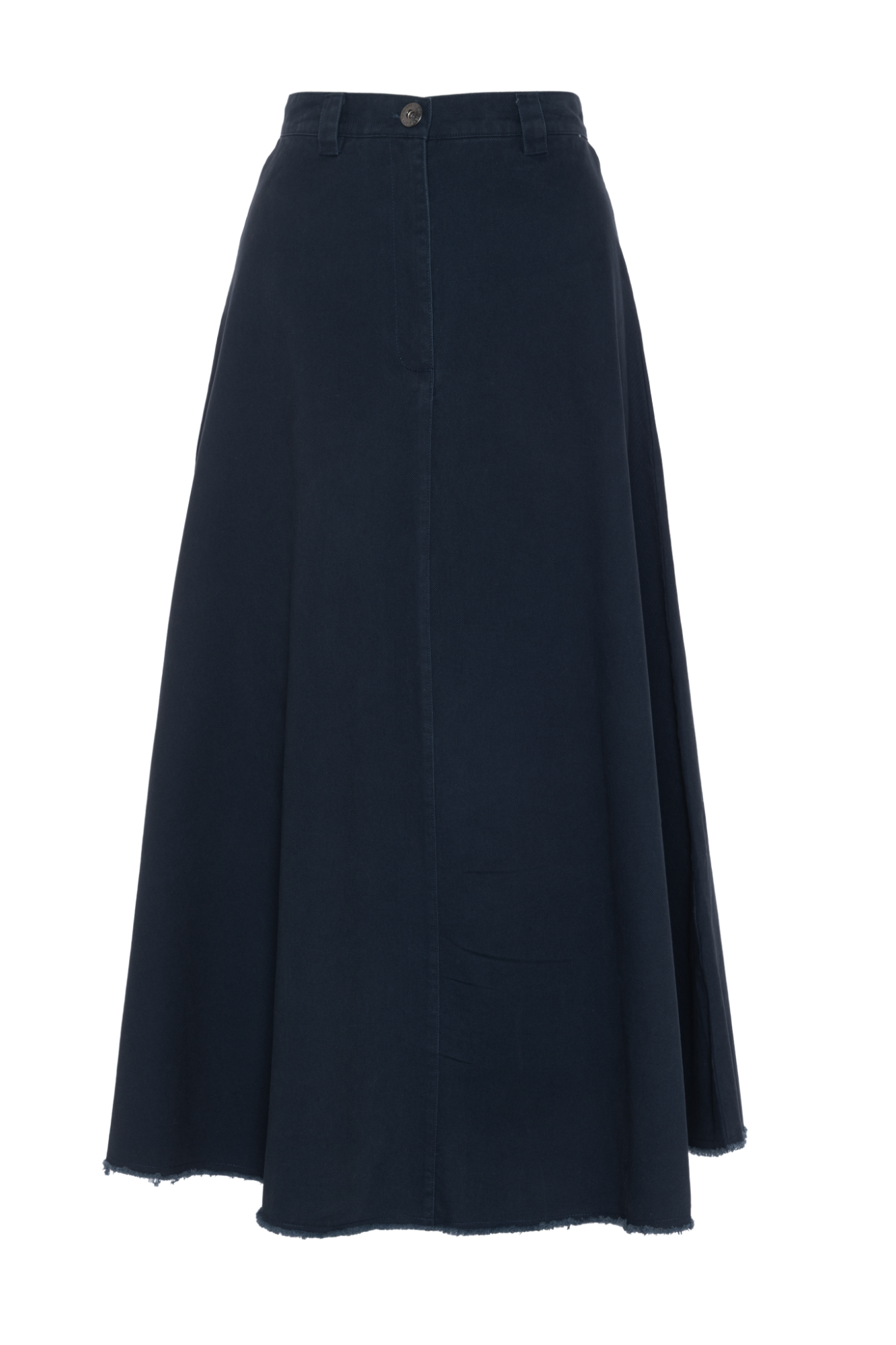 Maxi Twill A Line Skirt in Navy by Faves