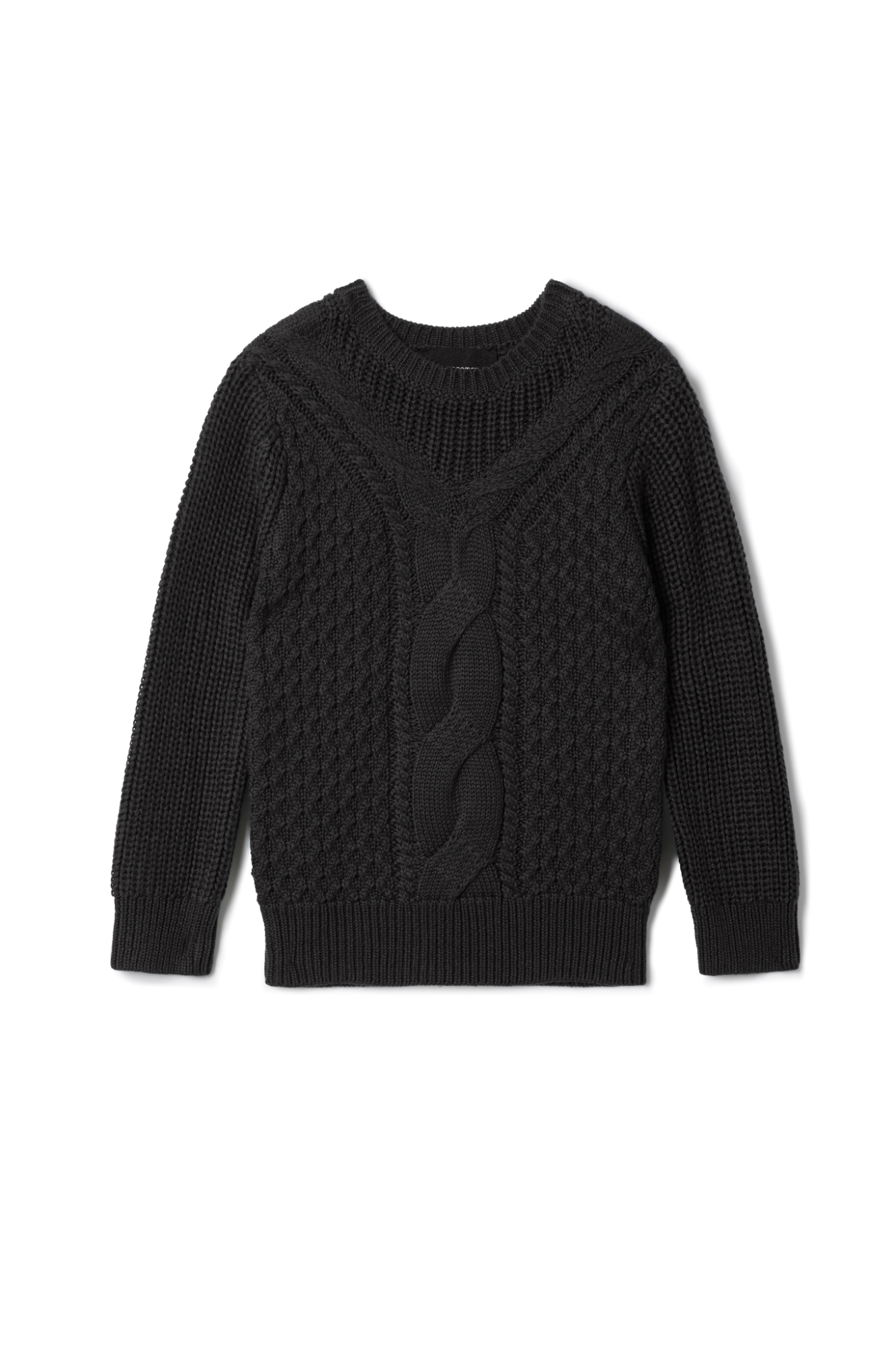 Cable Knit Sweater in Charcoal by Hopscotch