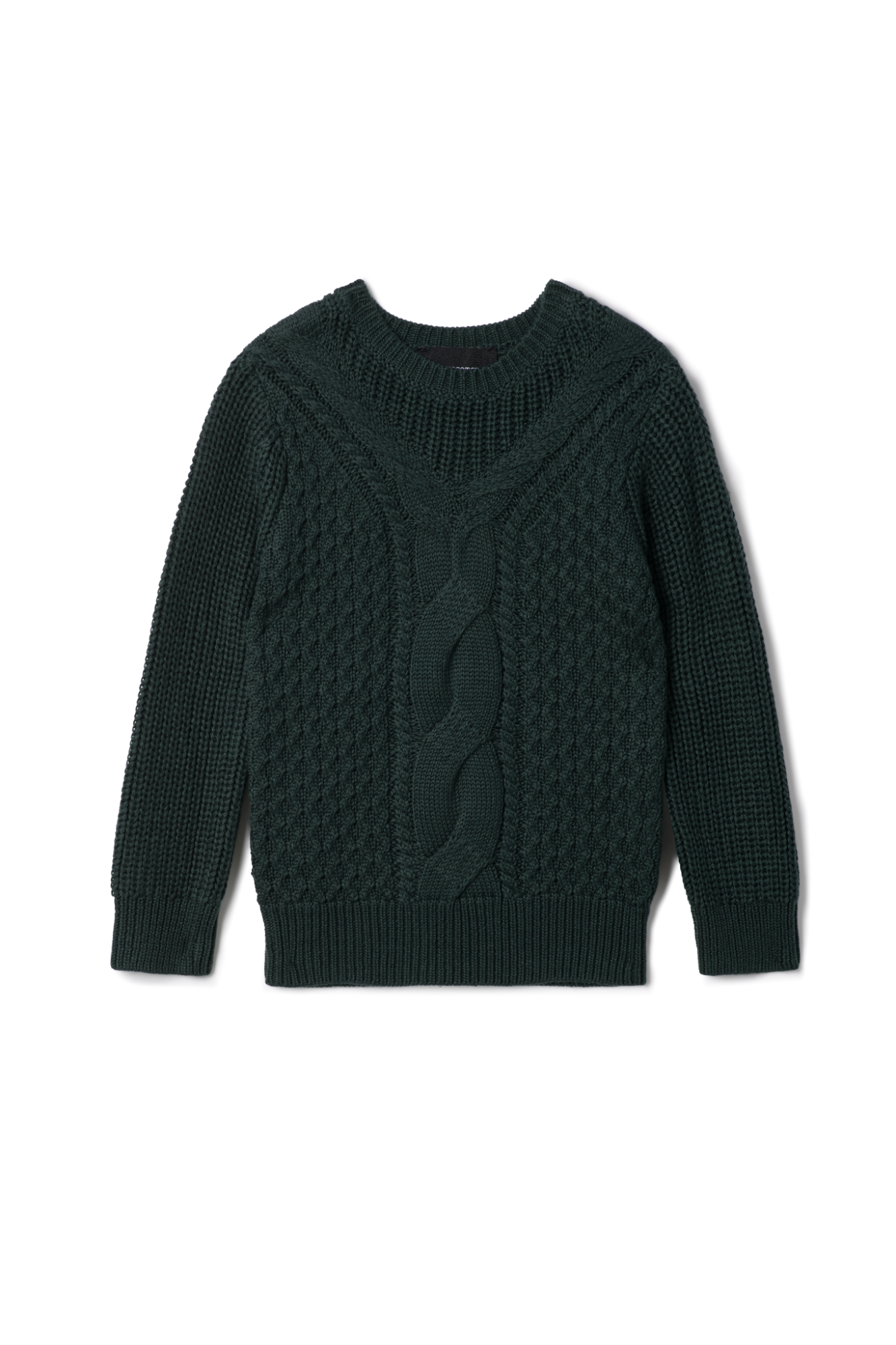 Cable Knit Sweater in Forest by Hopscotch