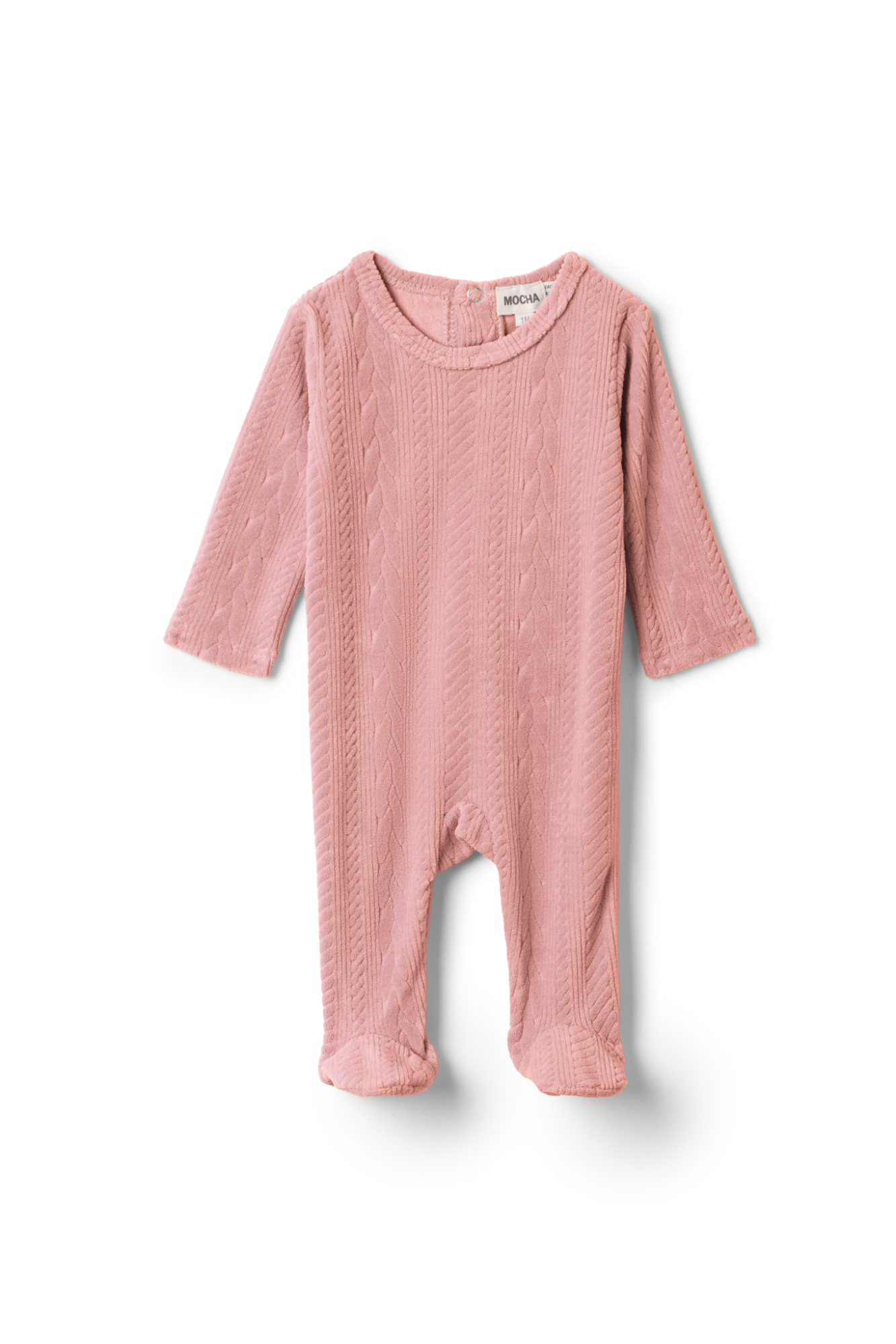 Cable Textured Onesie in Maple by Mocha