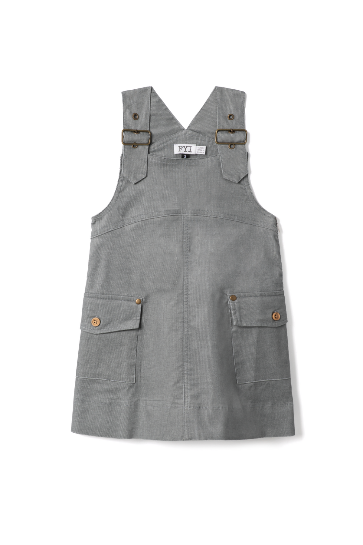 Corduroy A-Line Jumper in Grey by FYI