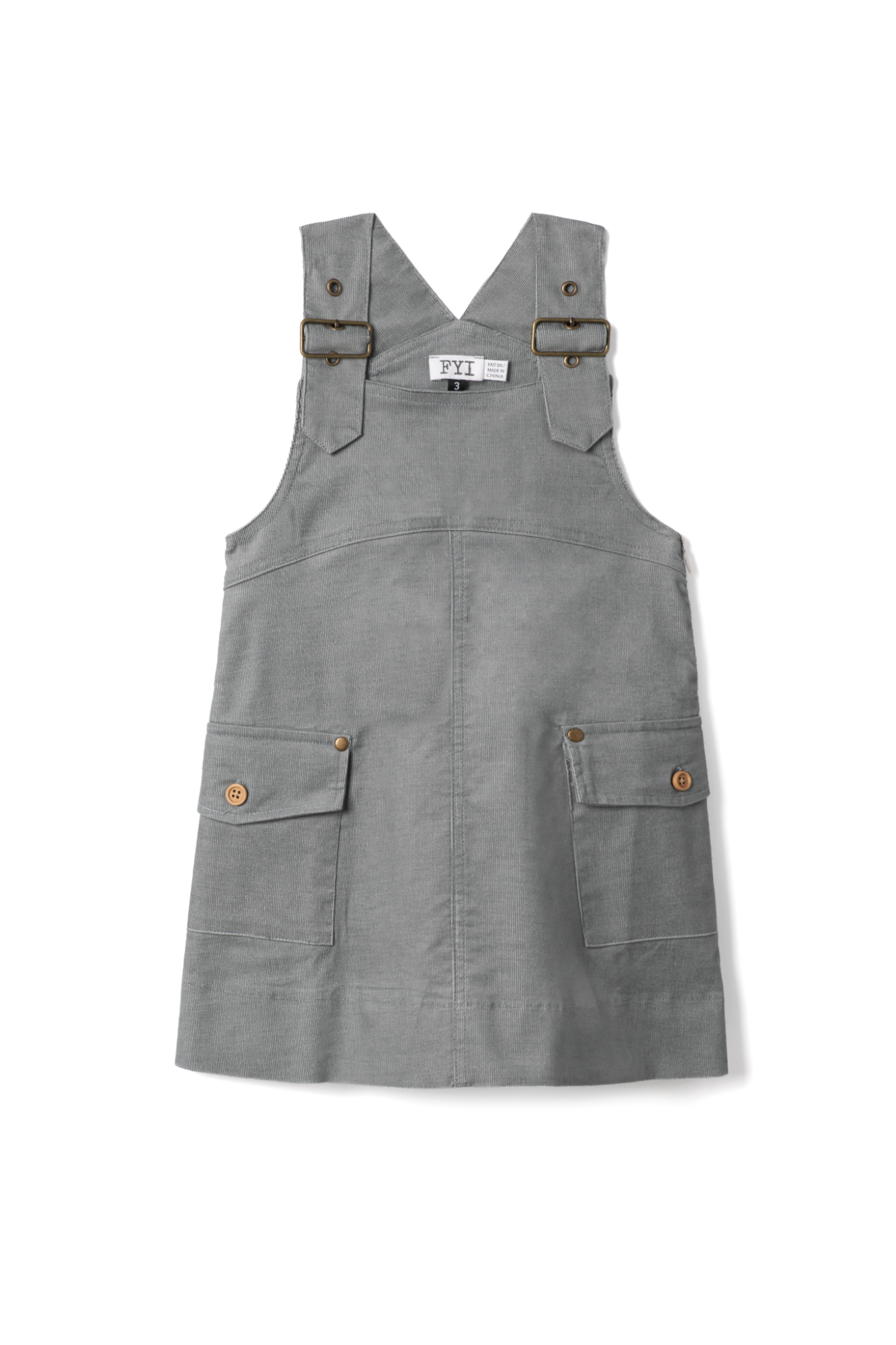 Corduroy A-Line Jumper in Grey by FYI