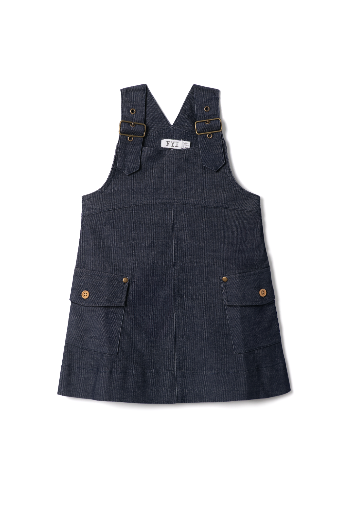 Corduroy A-Line Jumper in Navy by FYI