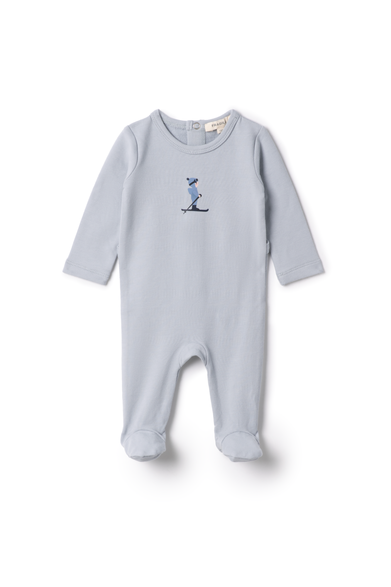Skii Print Onesie in Blue by Fragile