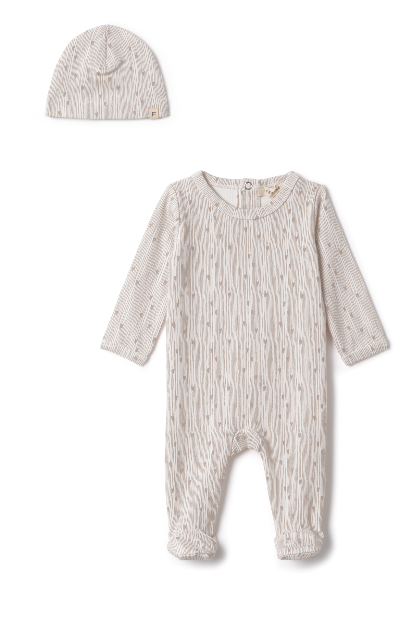 Line Print Onesie in Powder Light Ink by Fragile