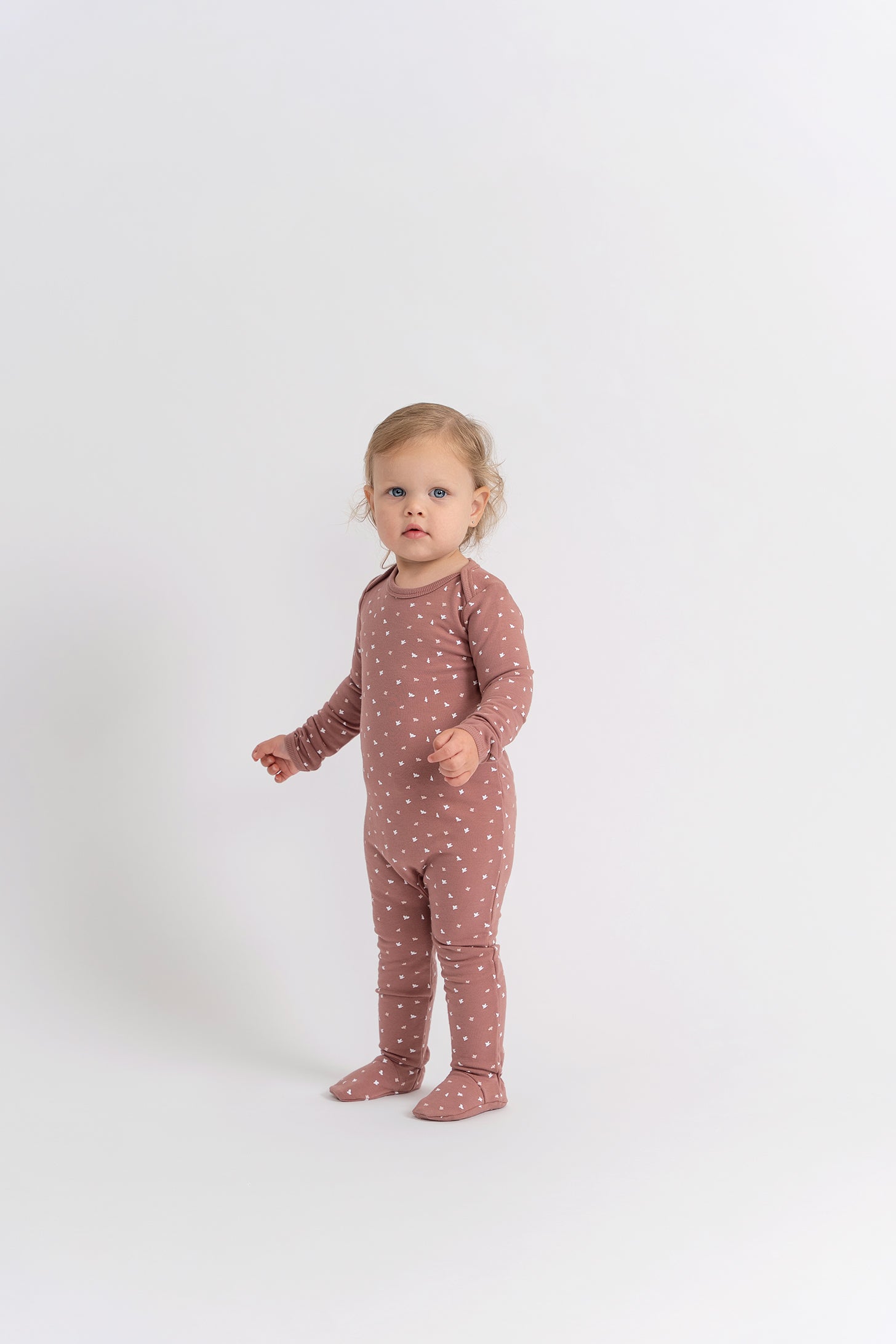 Bird Print Onesie in Navy 3 Months by Fragile