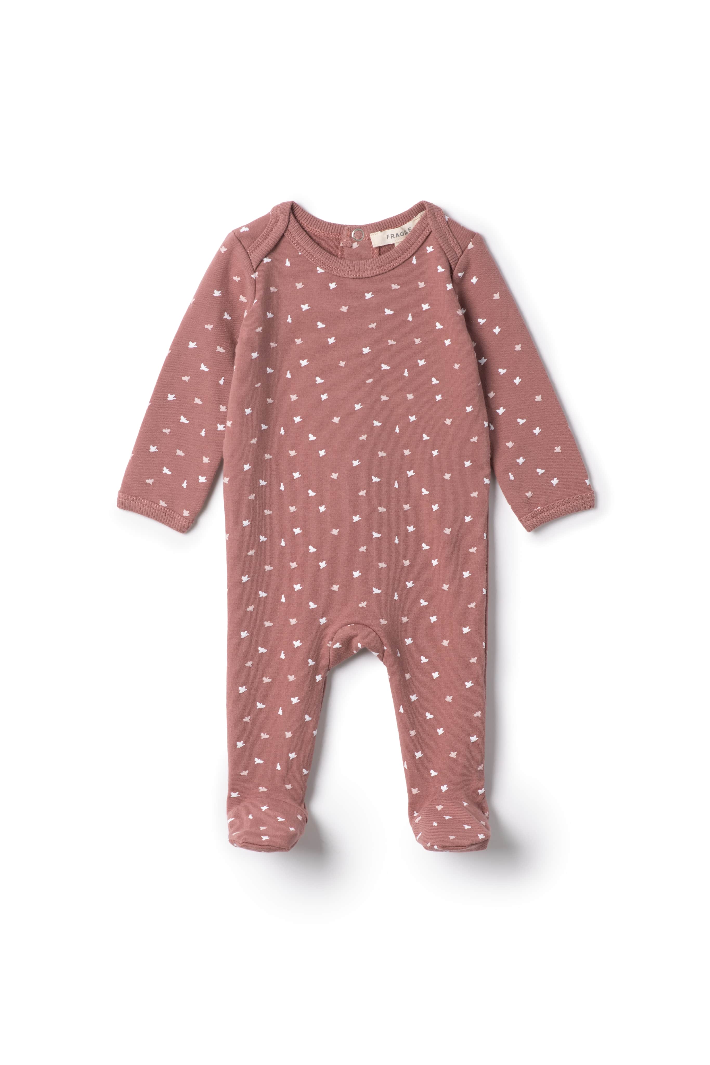 Bird Print Onesie in Rosette 3 Months by Fragile
