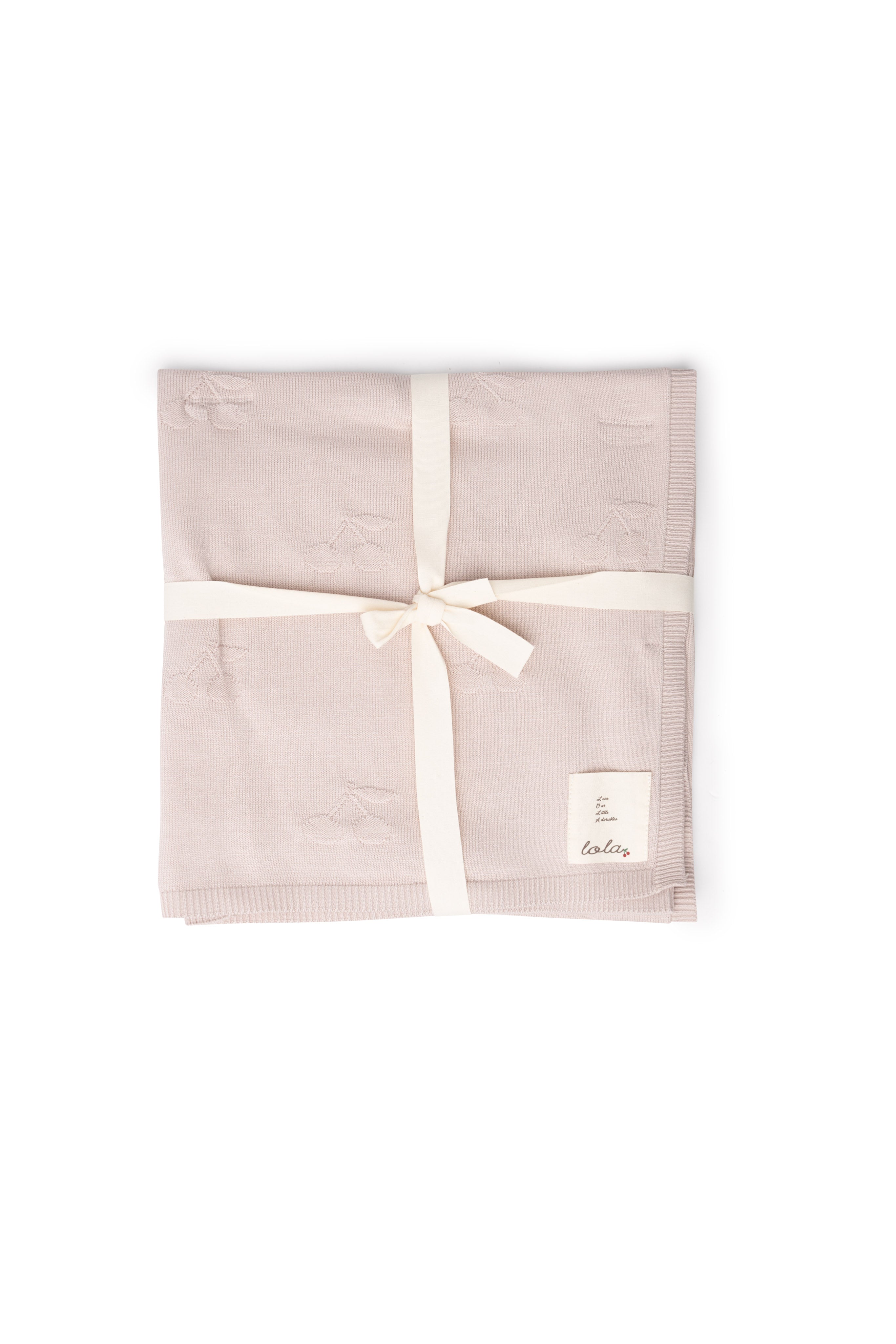 Cherry Print Blanket in Mauve One Size by Lola