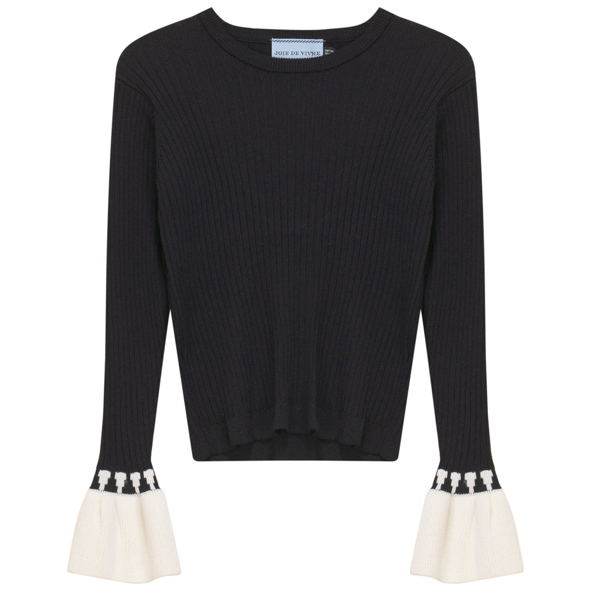 Belt Cuffs Top in Black by Joie De Vivre