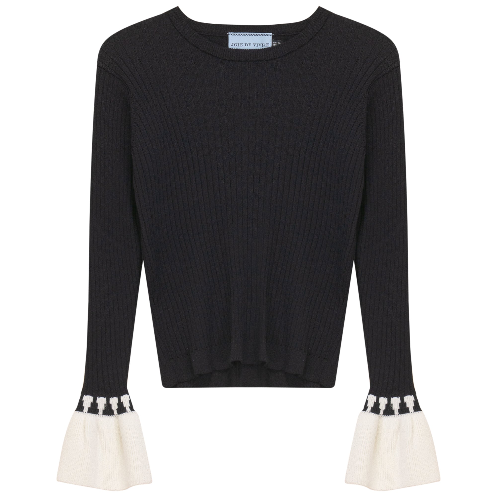 Belt Cuffs Top in Black by Joie De Vivre