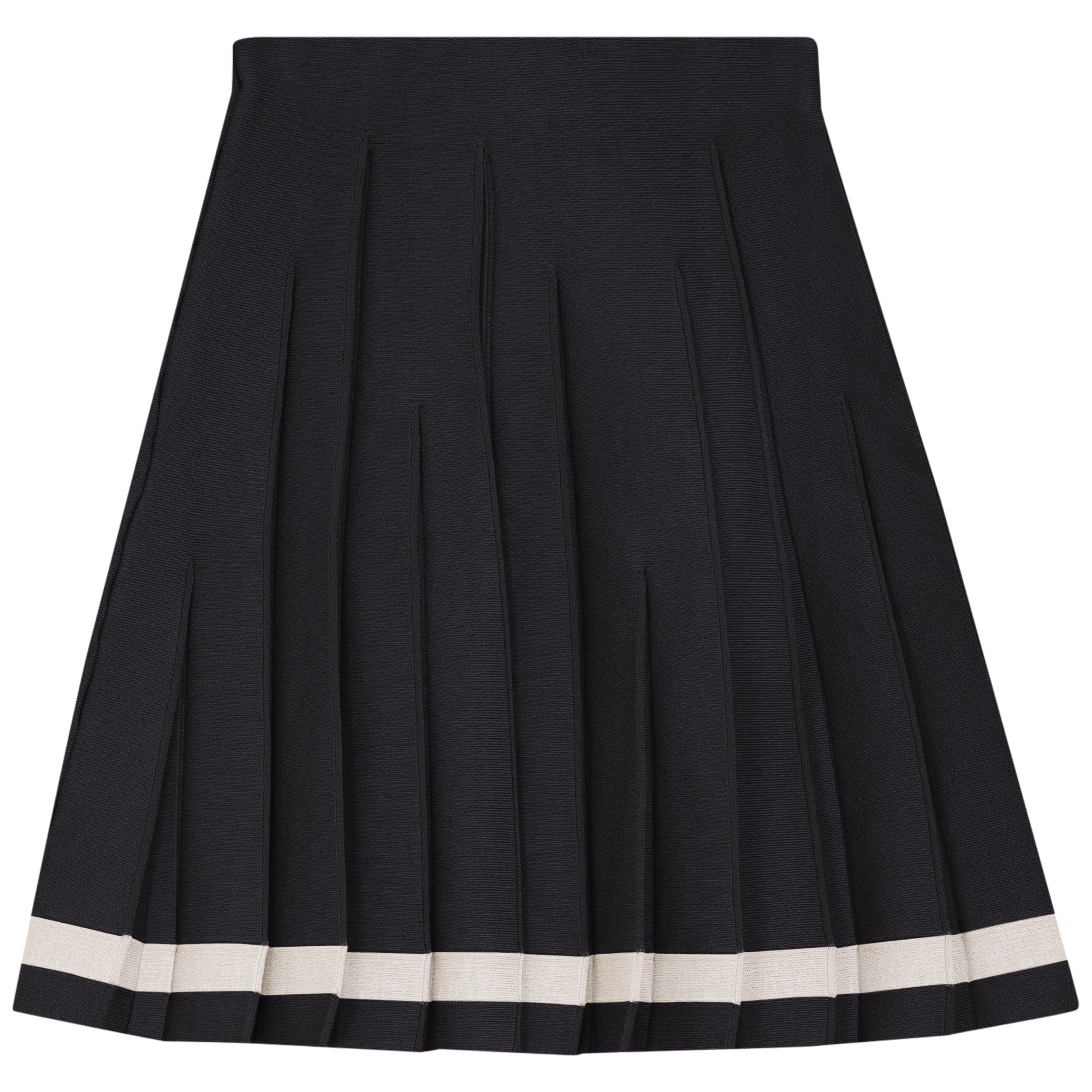 Uneven Pleated Skirt in Black by Joie De Vivre
