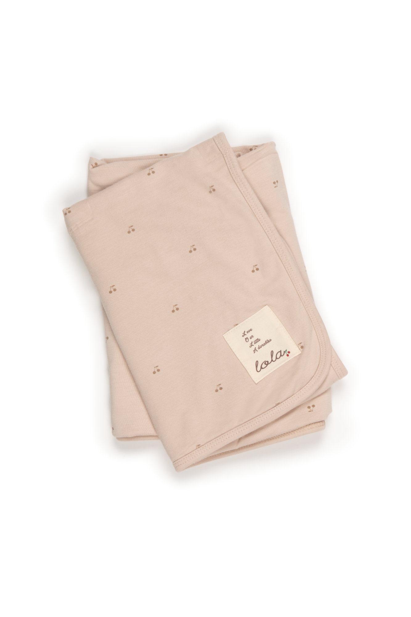 Cherry Print Blanket in Linen One Size by Lola