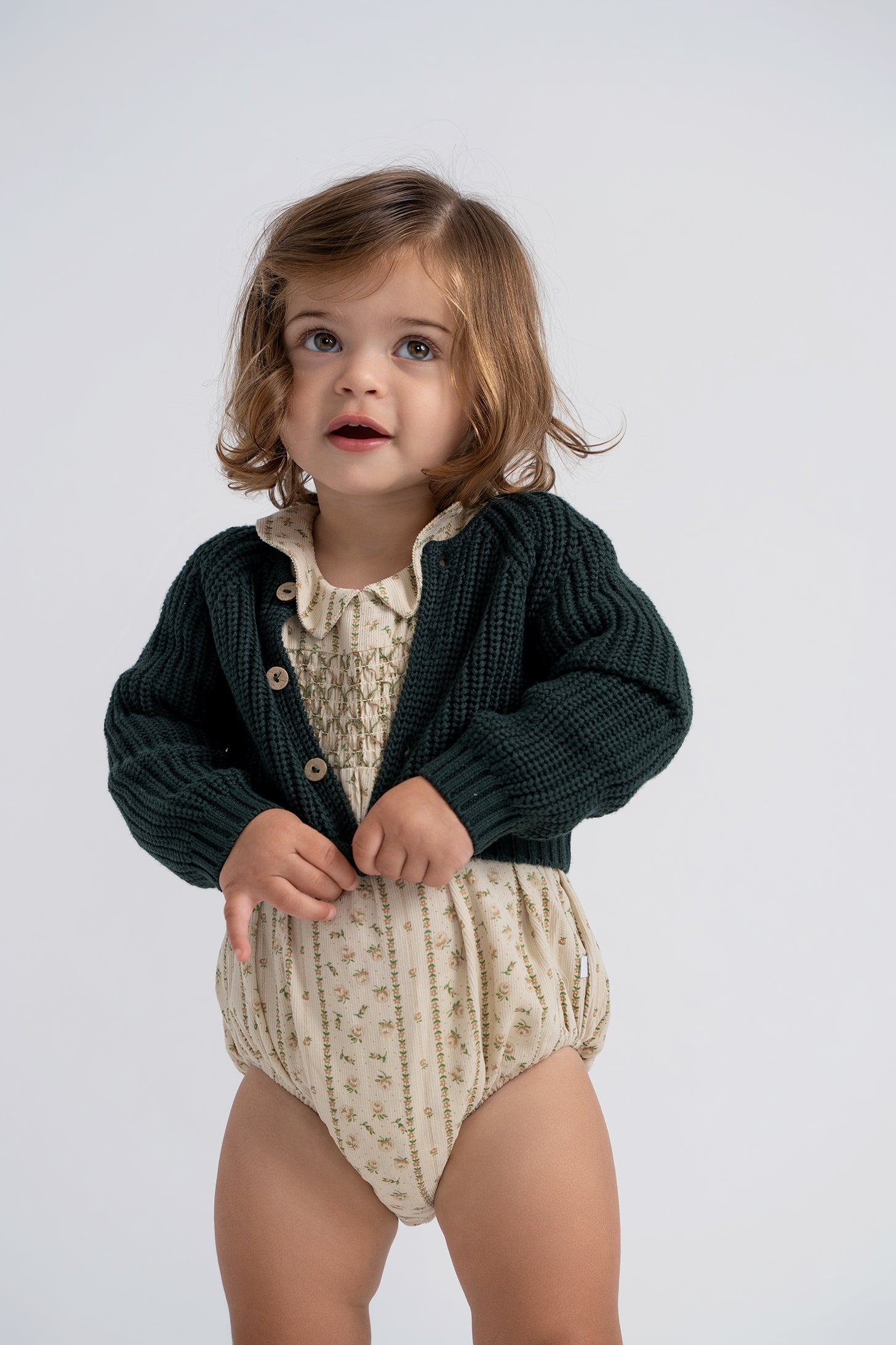 Corduroy Stripe Bubble in Cream by Charlotte & George