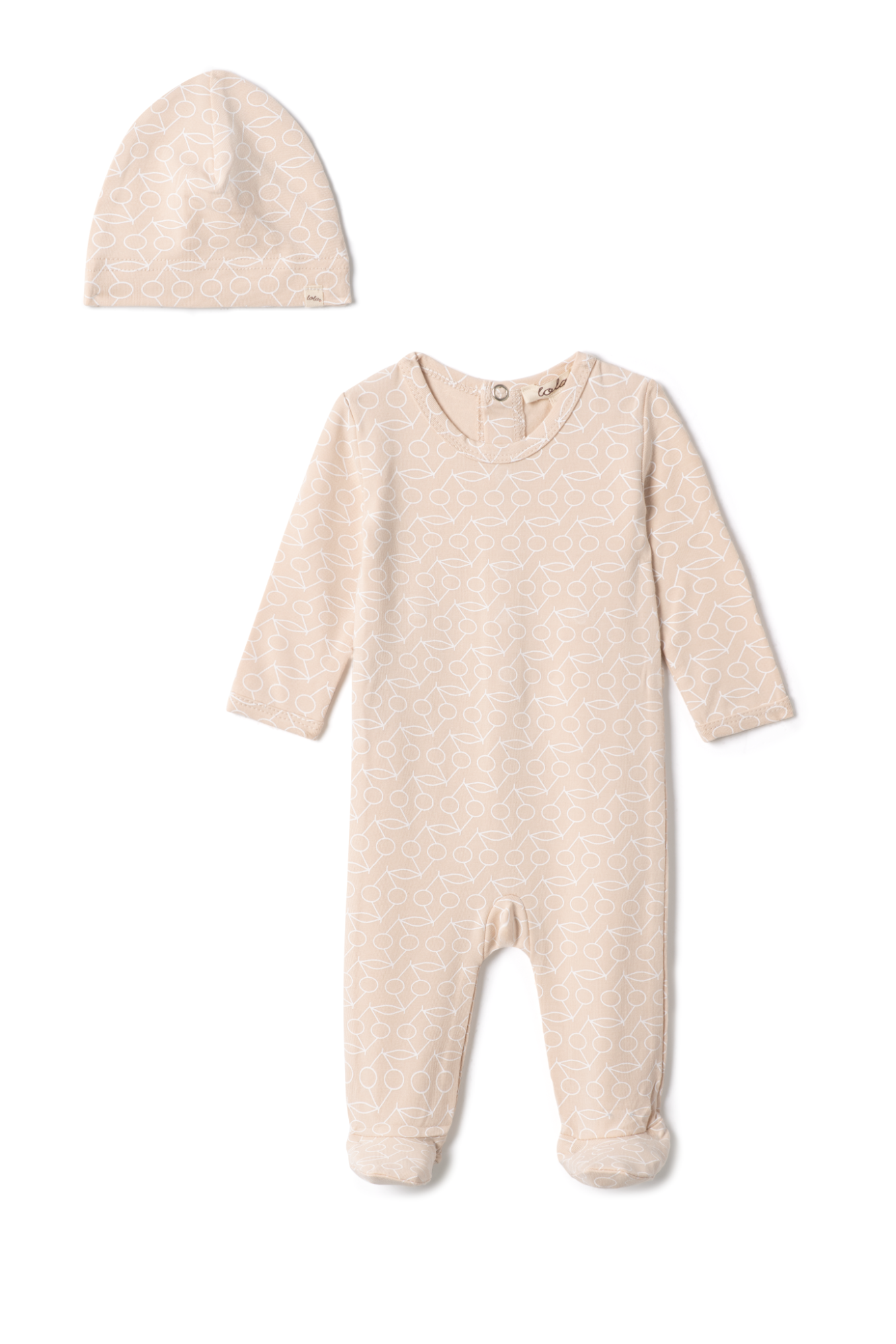 Cherry Print Onesie in Linen by Lola