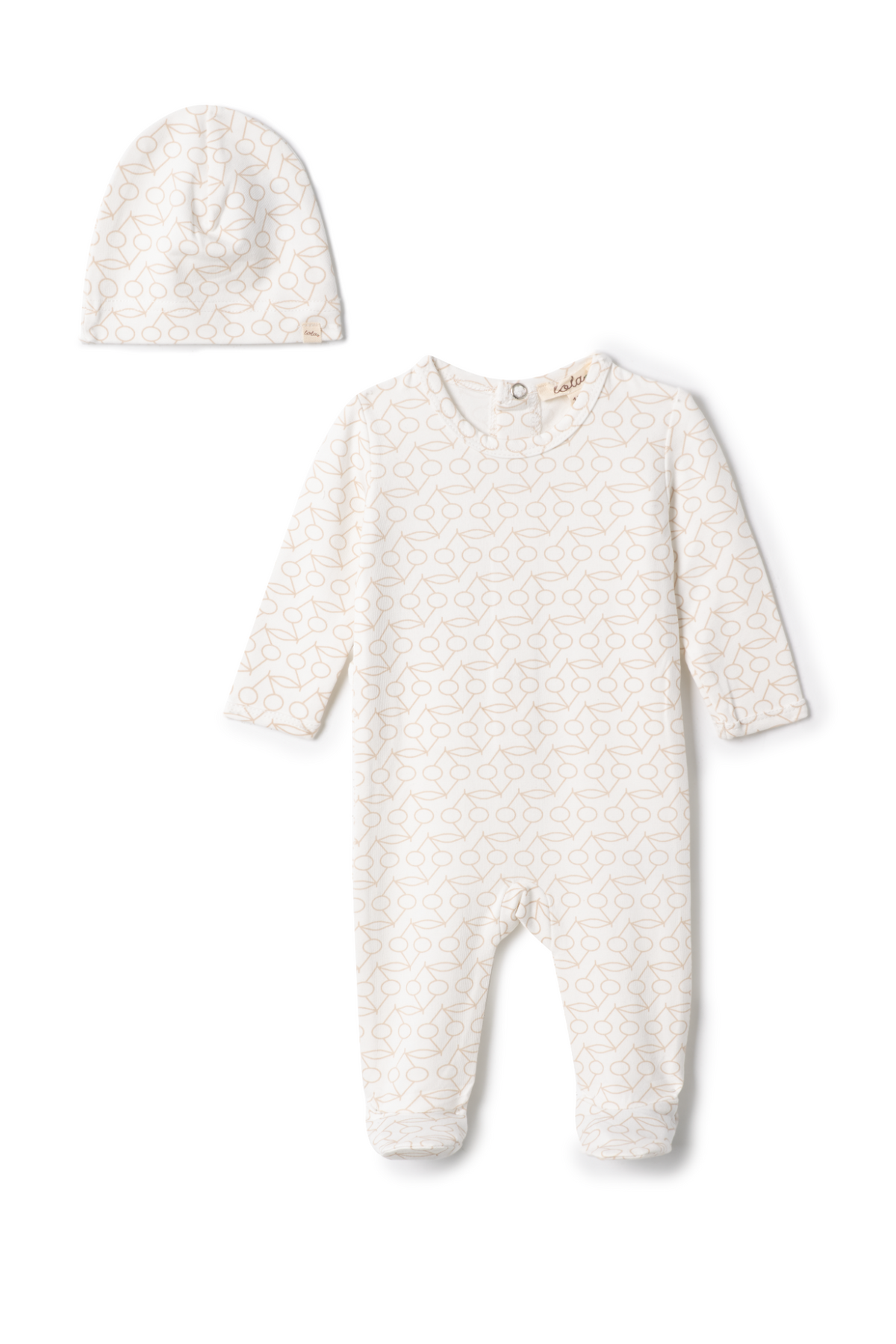 Cherry Print Onesie in Off White by Lola