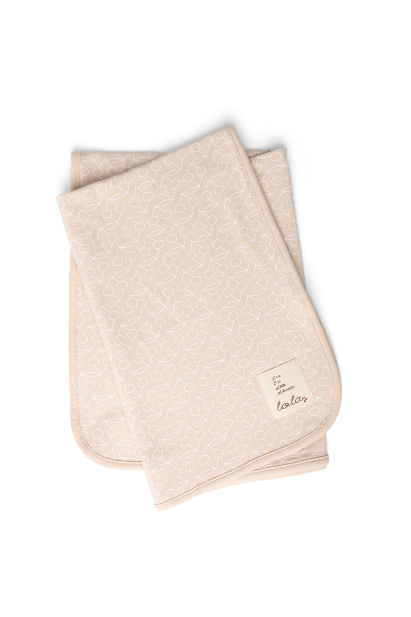 Cherry Print Blanket in Linen One Size by Lola