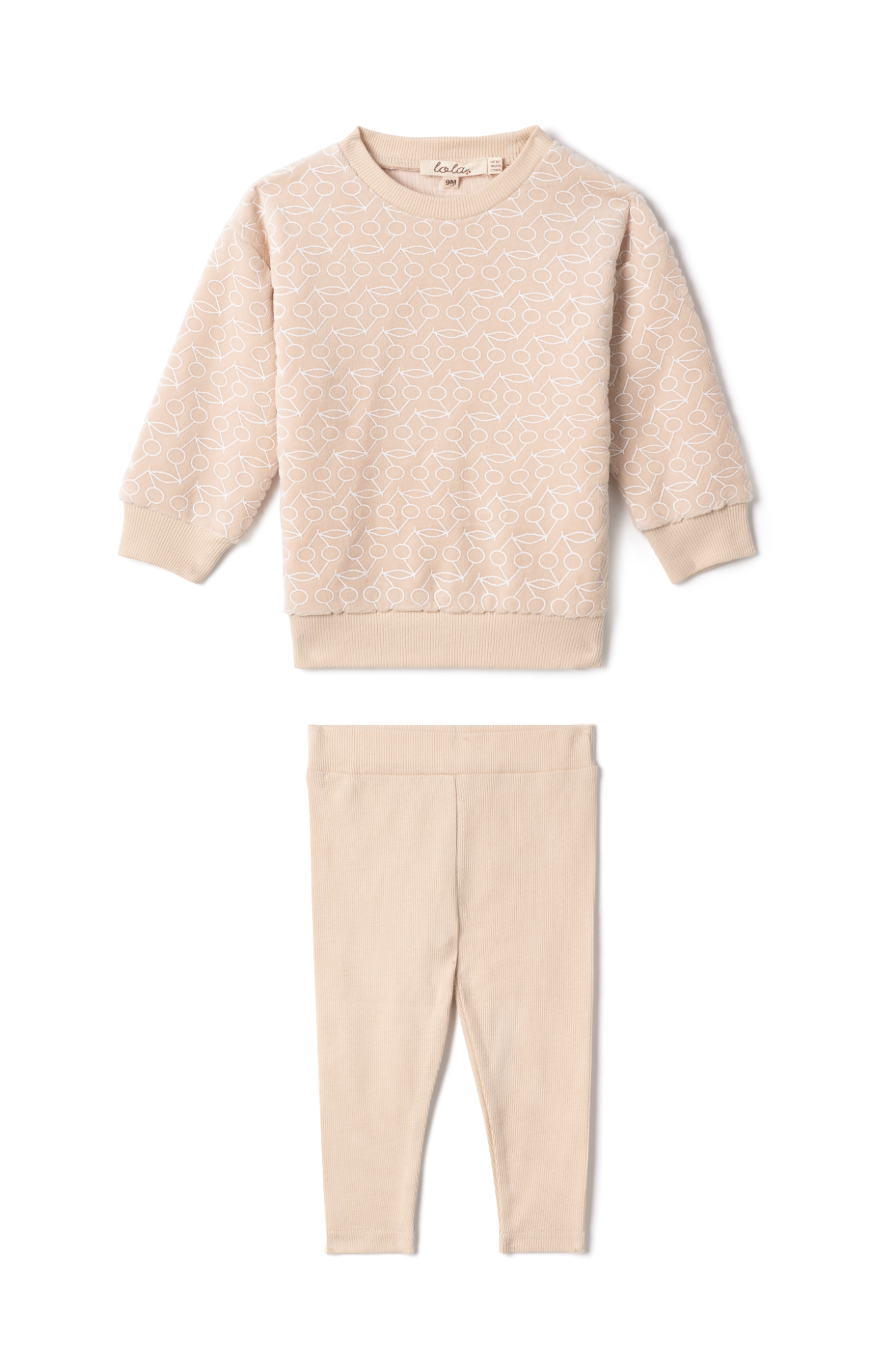 Cherry Print Set in Linen by Lola