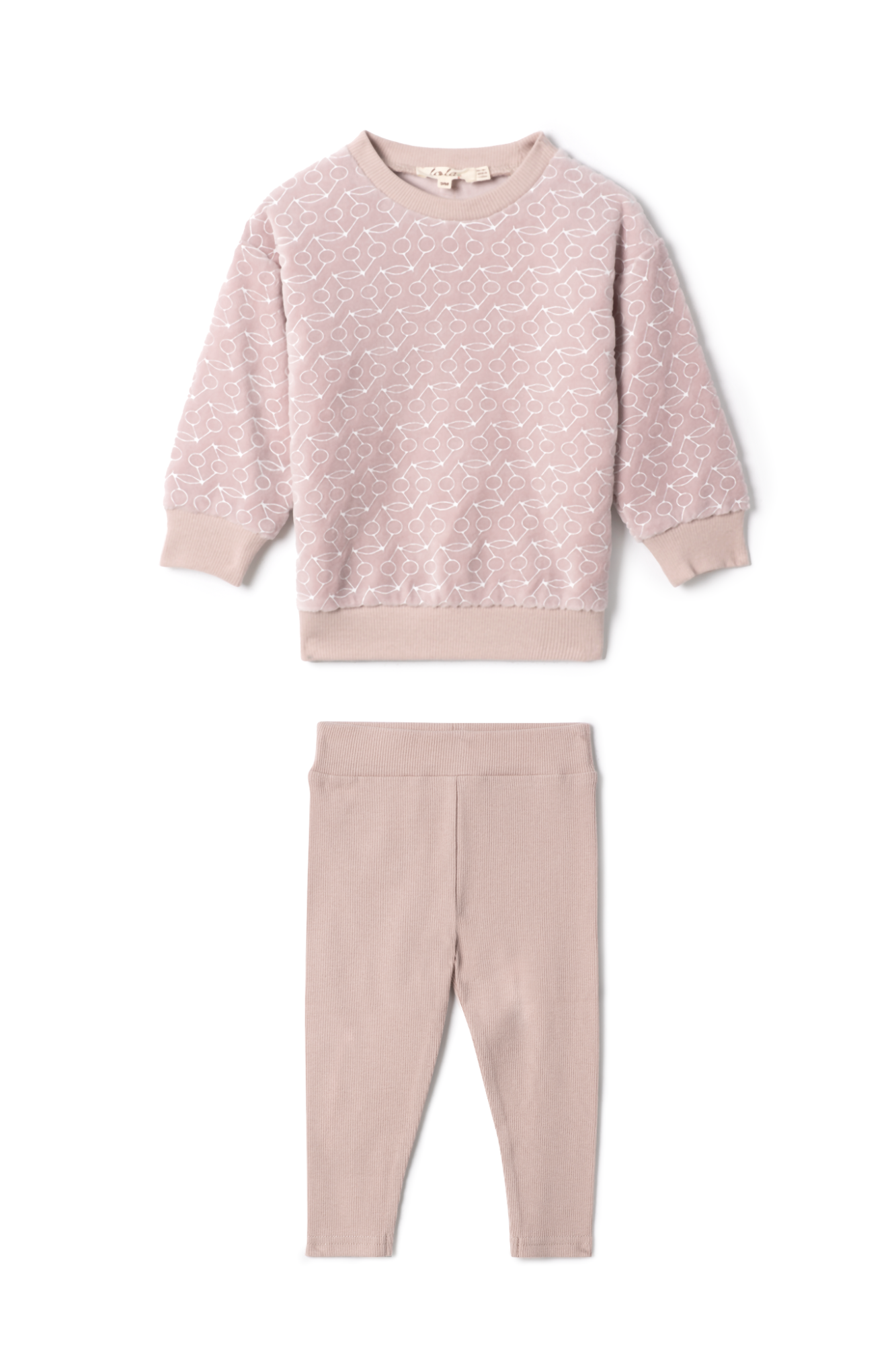 Cherry Print Set in Mauve by Lola