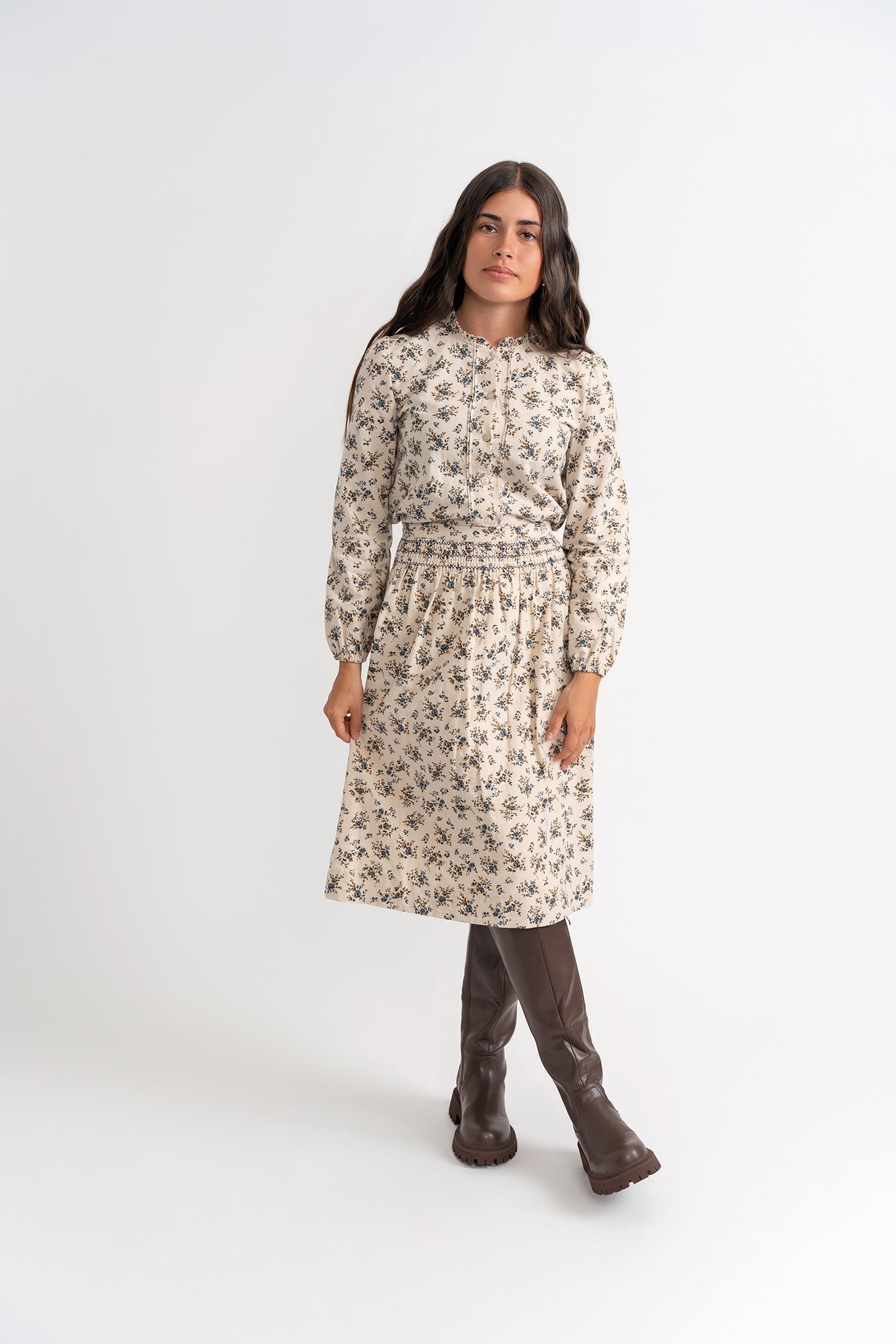 Flower Print Lace Skirt Set in by Clô