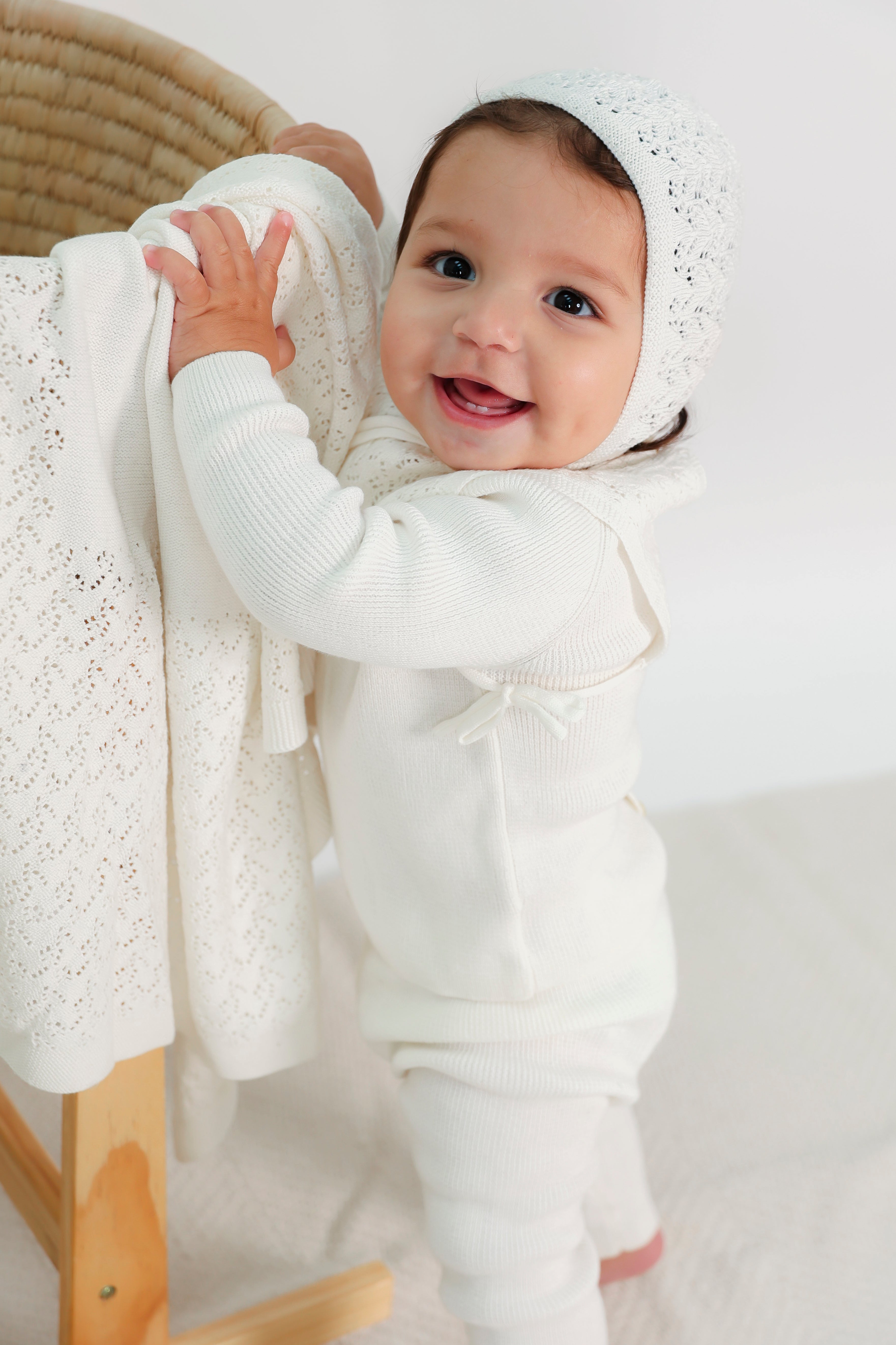 Lace Knit Blanket in by Fragile