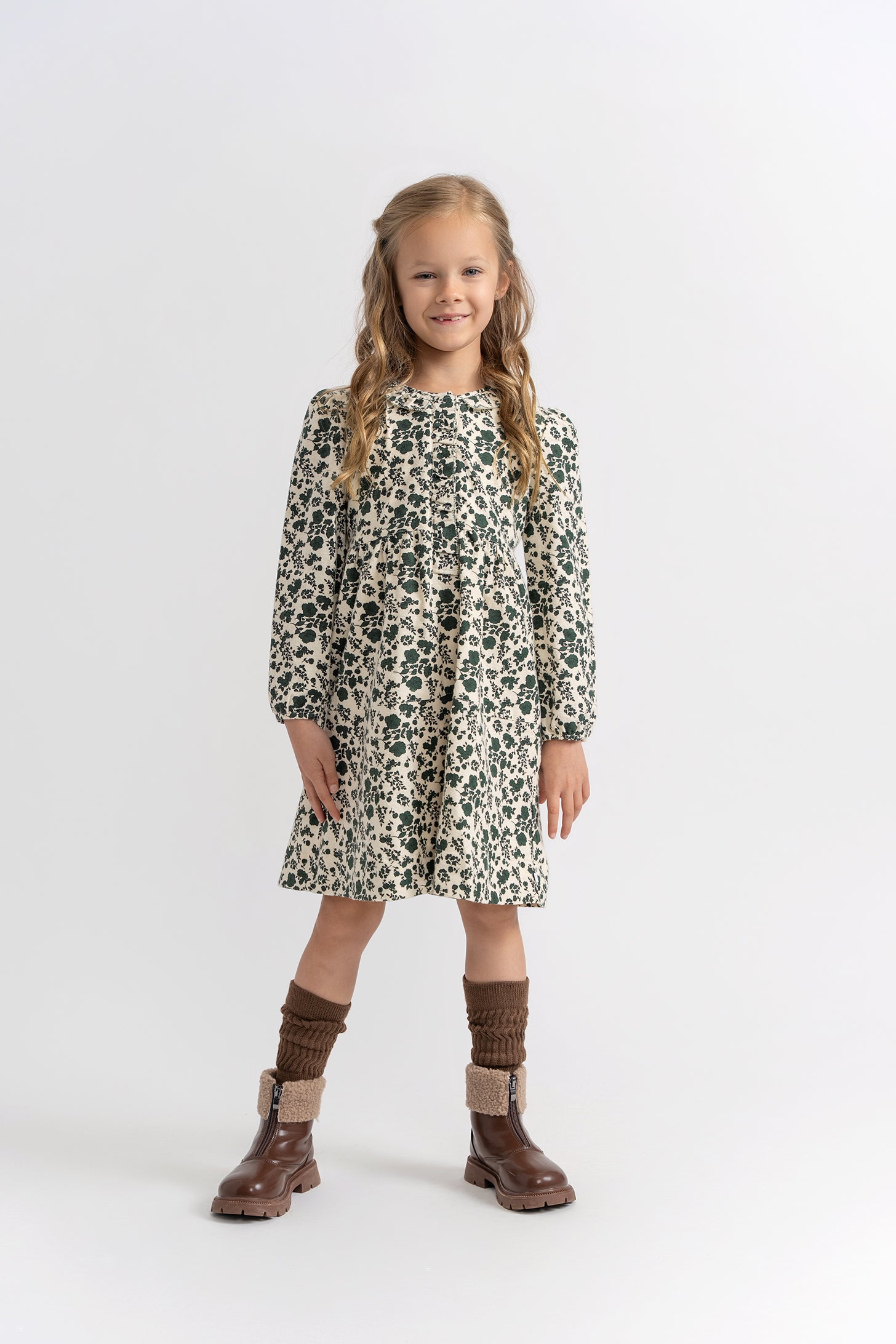 Woven Flannel Dress in by Charlotte & George