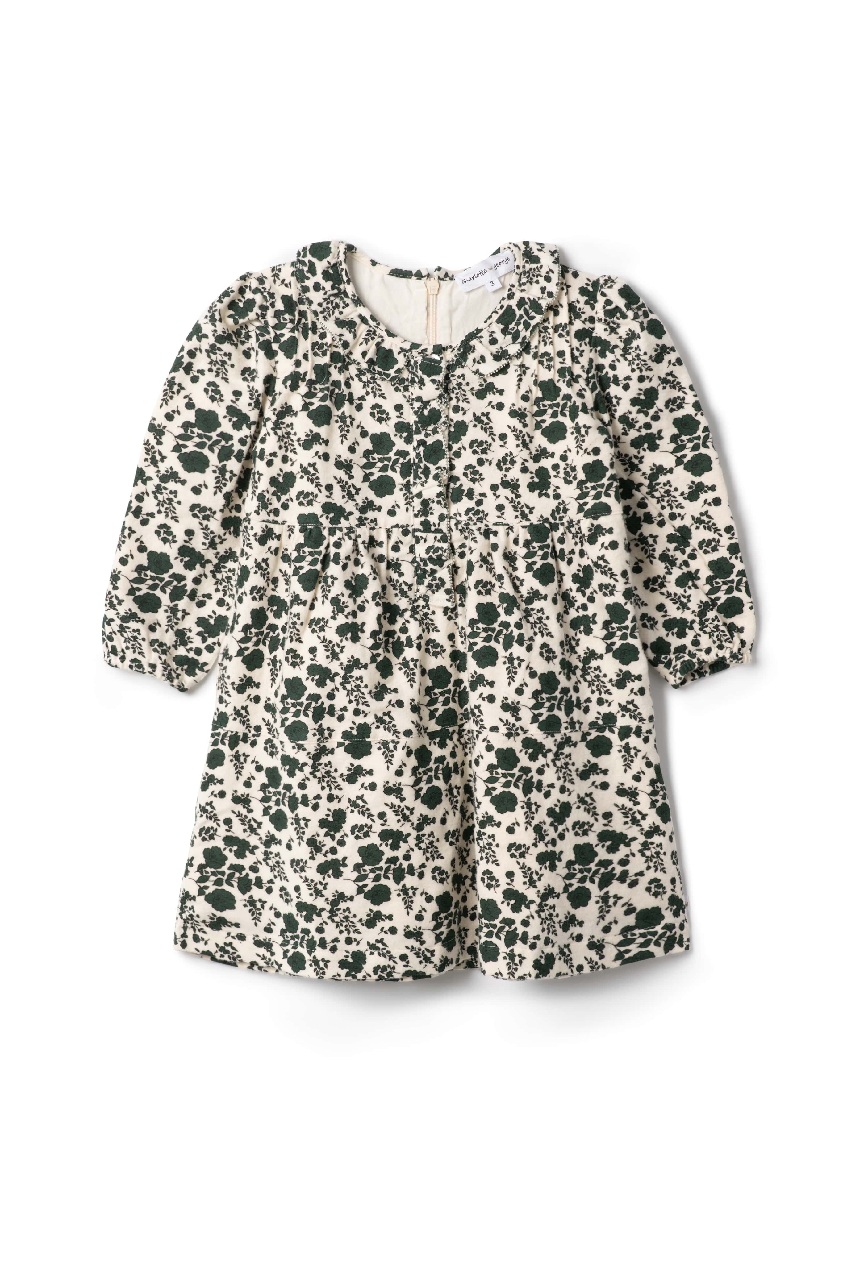 Woven Flannel Dress in Forest by Charlotte & George