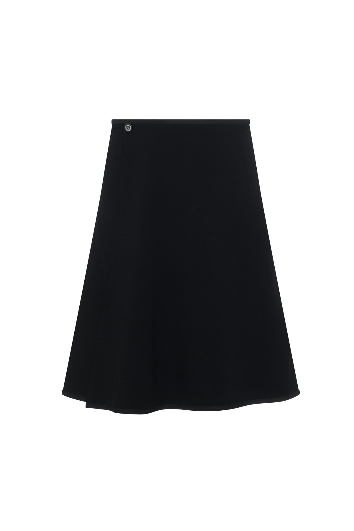 Ponte Flare Wrap Skirt in Black by Charlotte & George