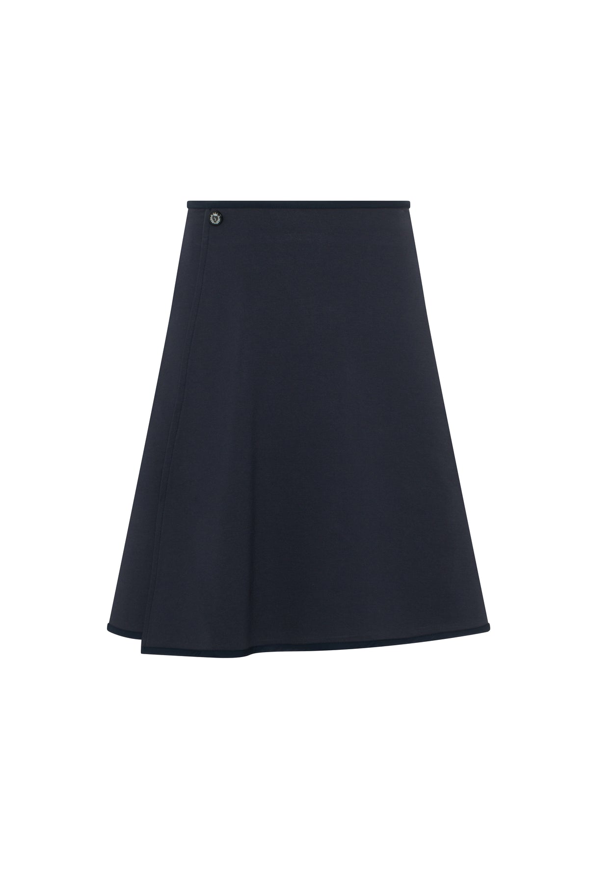 Ponte Flare Wrap Skirt in Ink by Charlotte & George