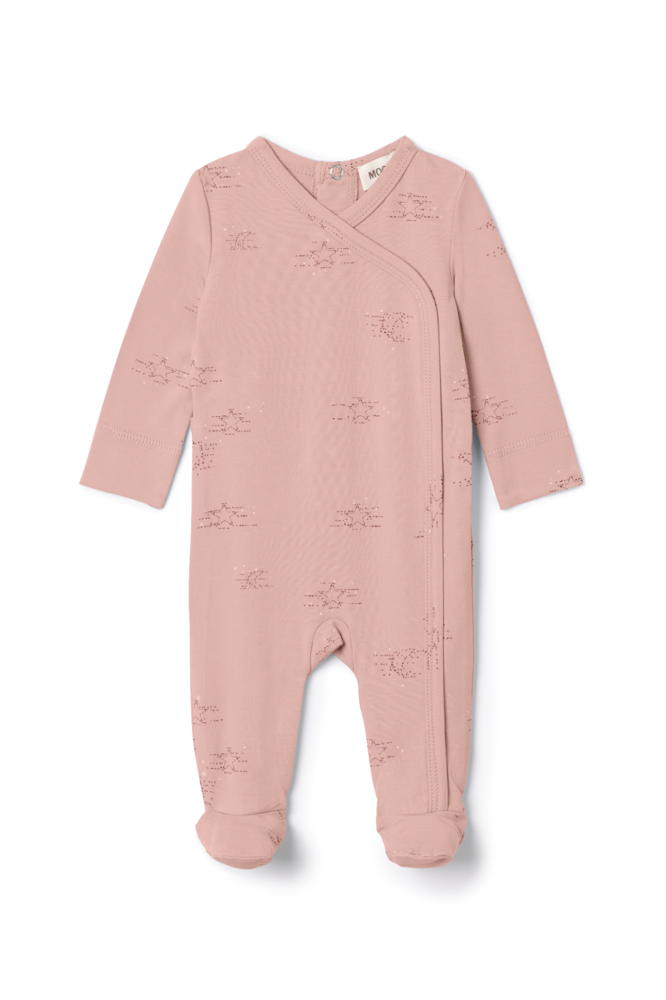 Stars Print Cotton Onesie in Blossom by Mocha