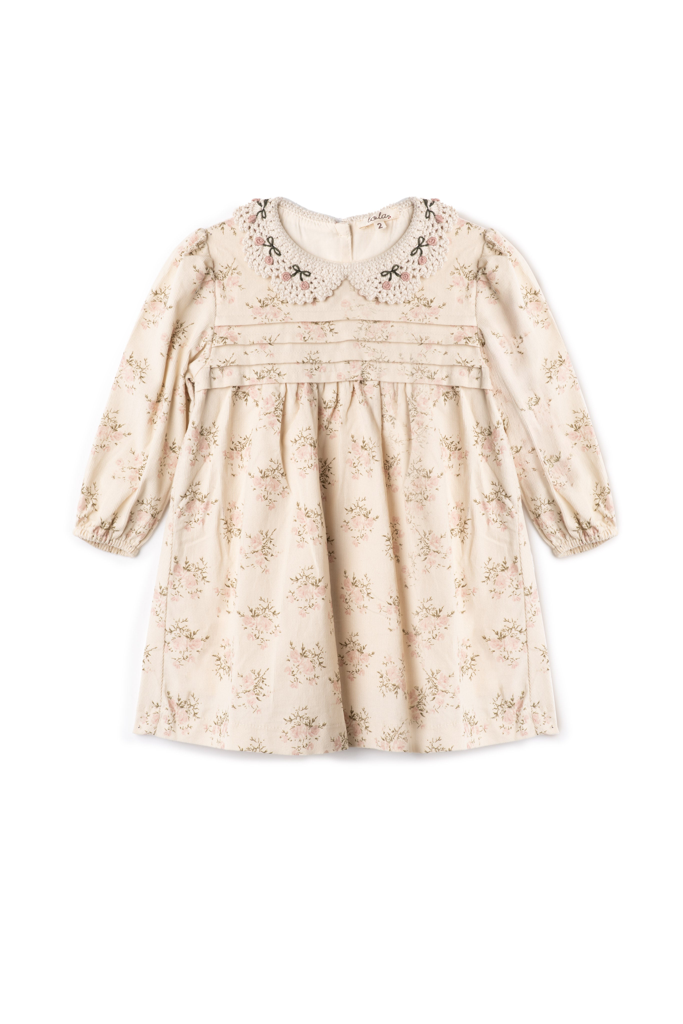 Crochet Collar Dress in Rose Cloud by Lola