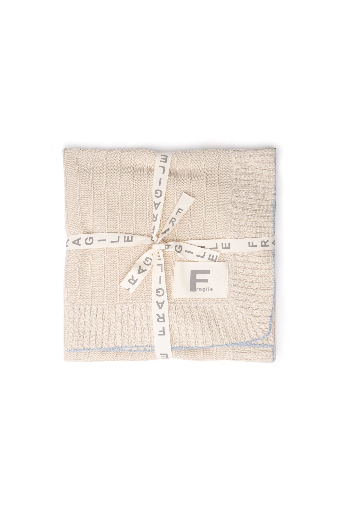 Knit Blanket in Sand Blue One Size by Fragile