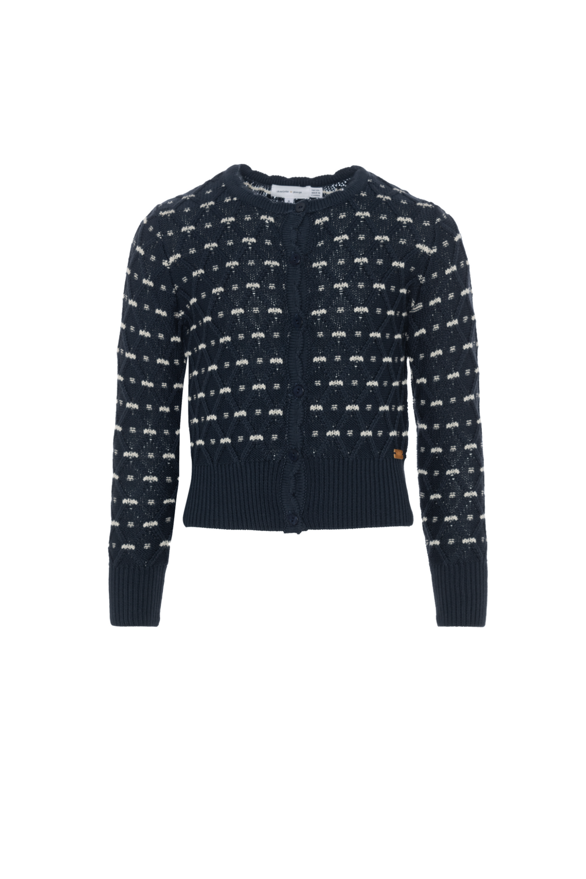 Stripe Floral Cardigan in Ink by Charlotte & George