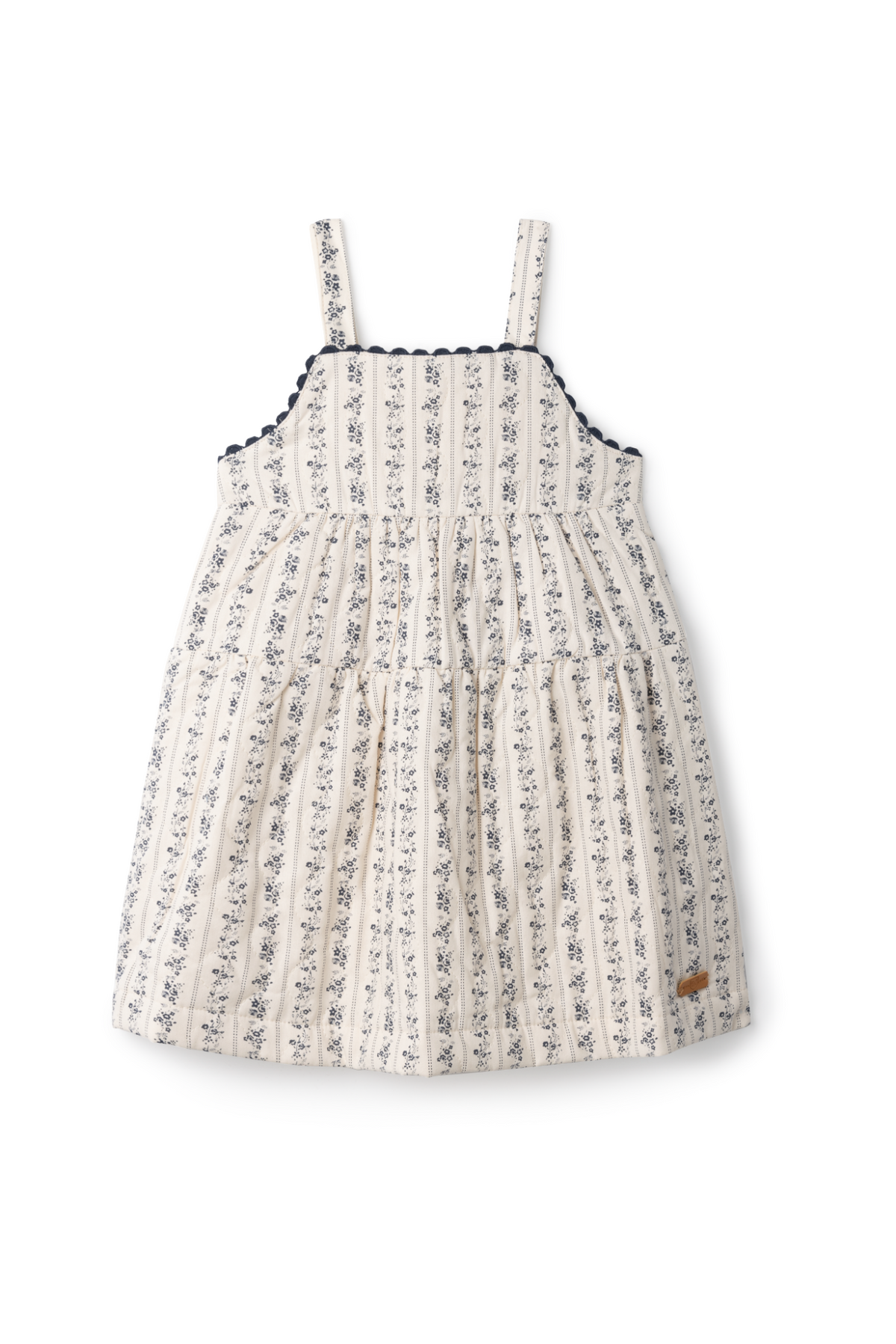 Stripe Quilted Floral Jumper in Vanilla by Charlotte & George
