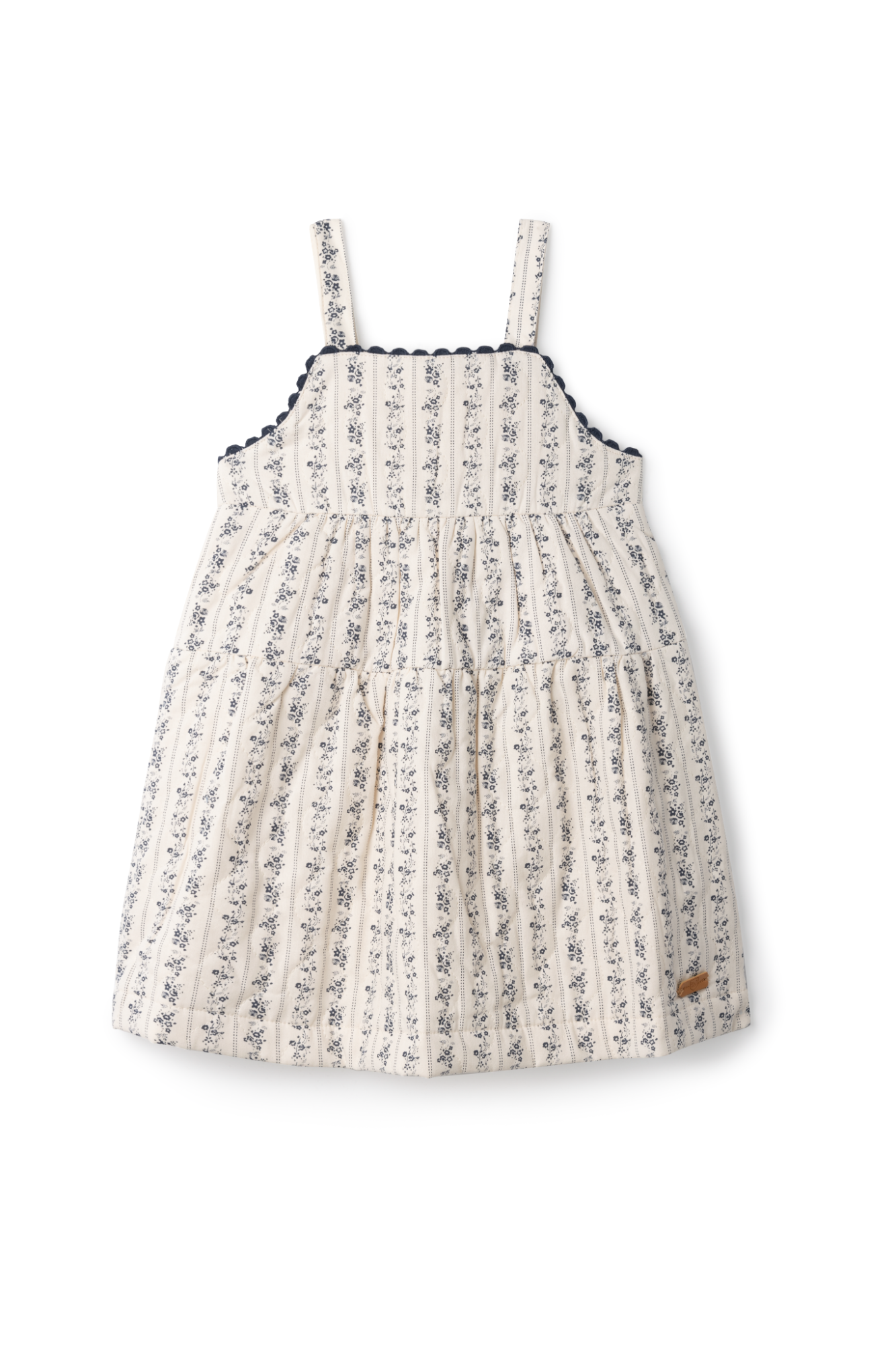 Stripe Quilted Floral Jumper in Vanilla by Charlotte & George