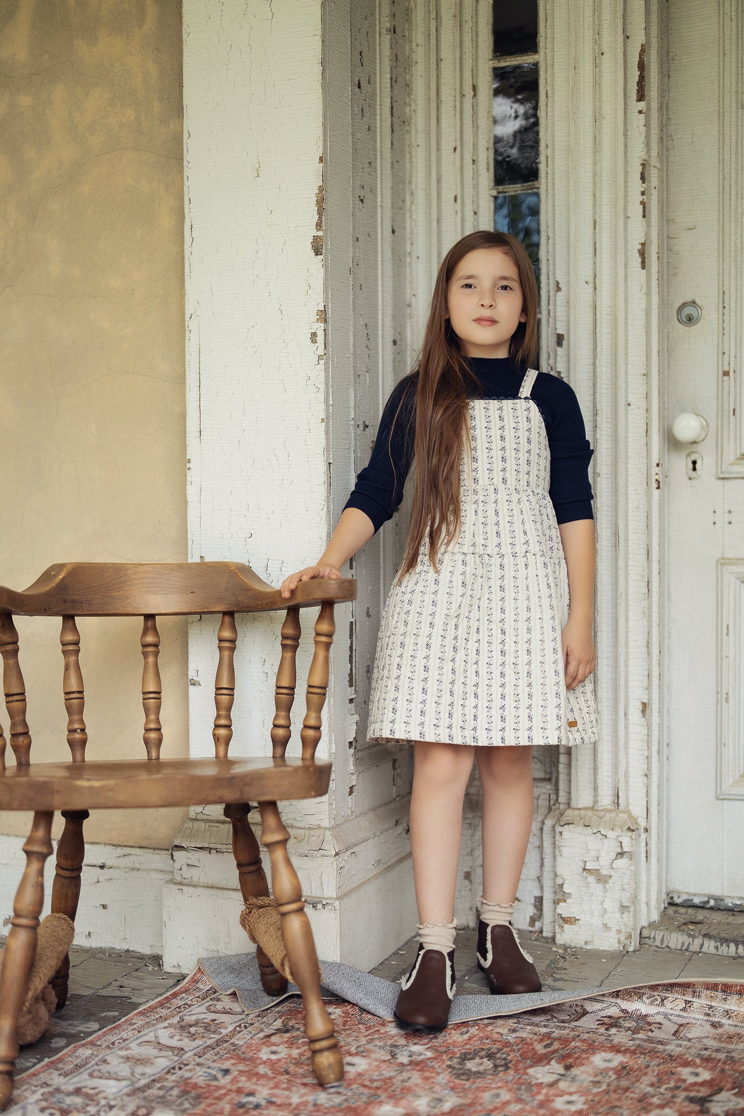 Stripe Quilted Floral Jumper in by Charlotte & George