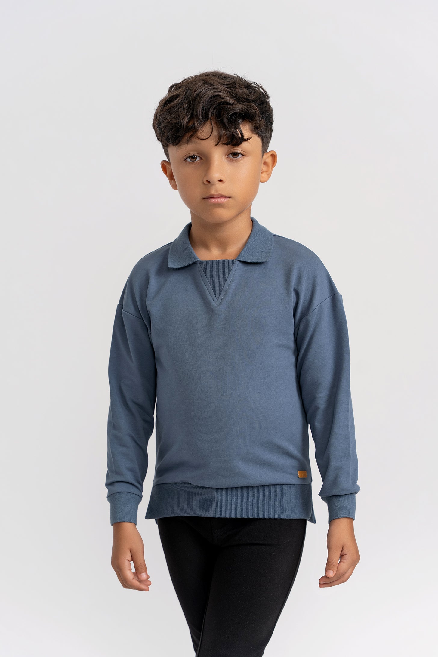 French Fleece Ribbed Sweatshirt in by Charlotte & George