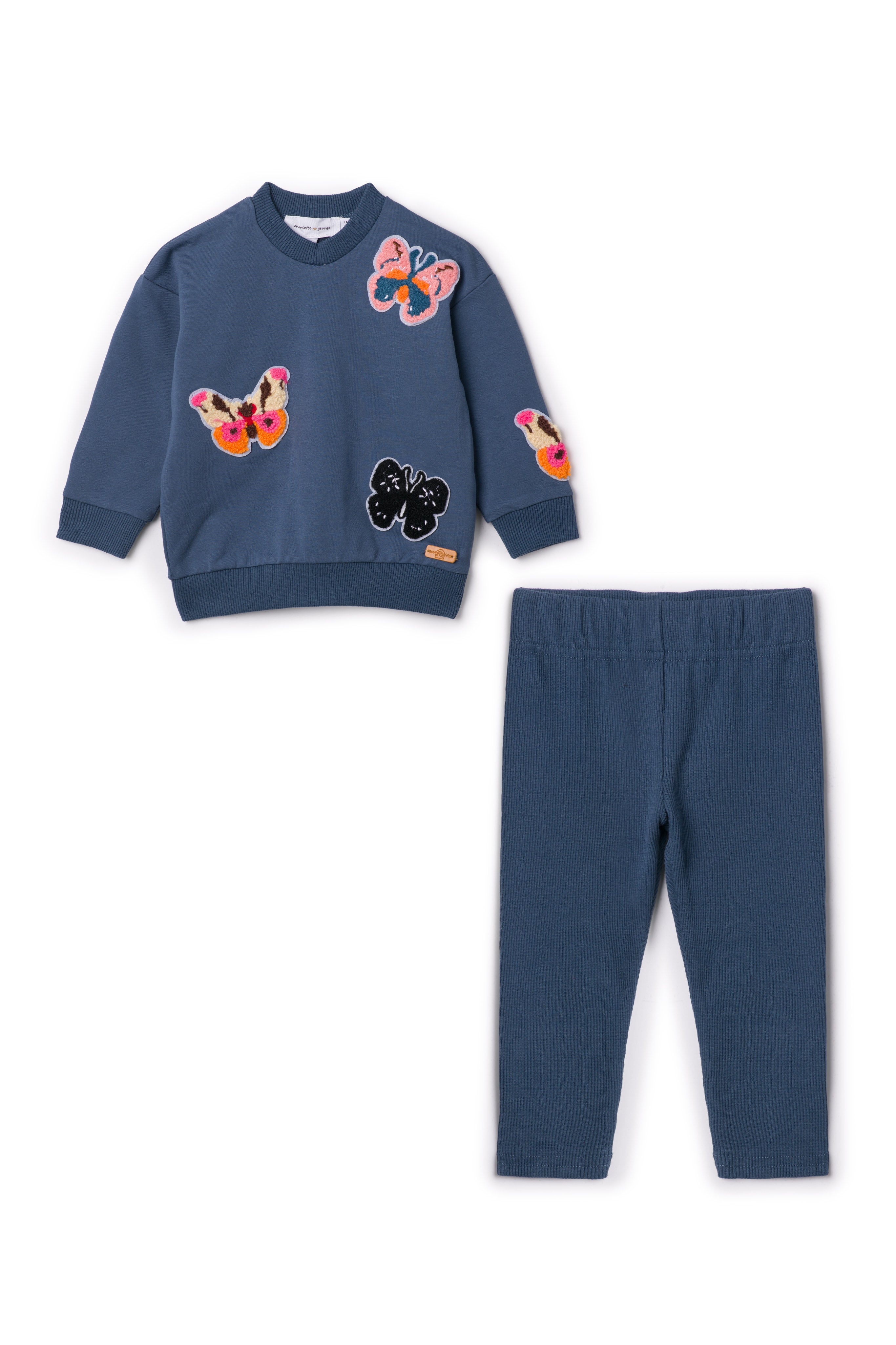 Butterfly Hook Stitch Set in Denim by Charlotte & George