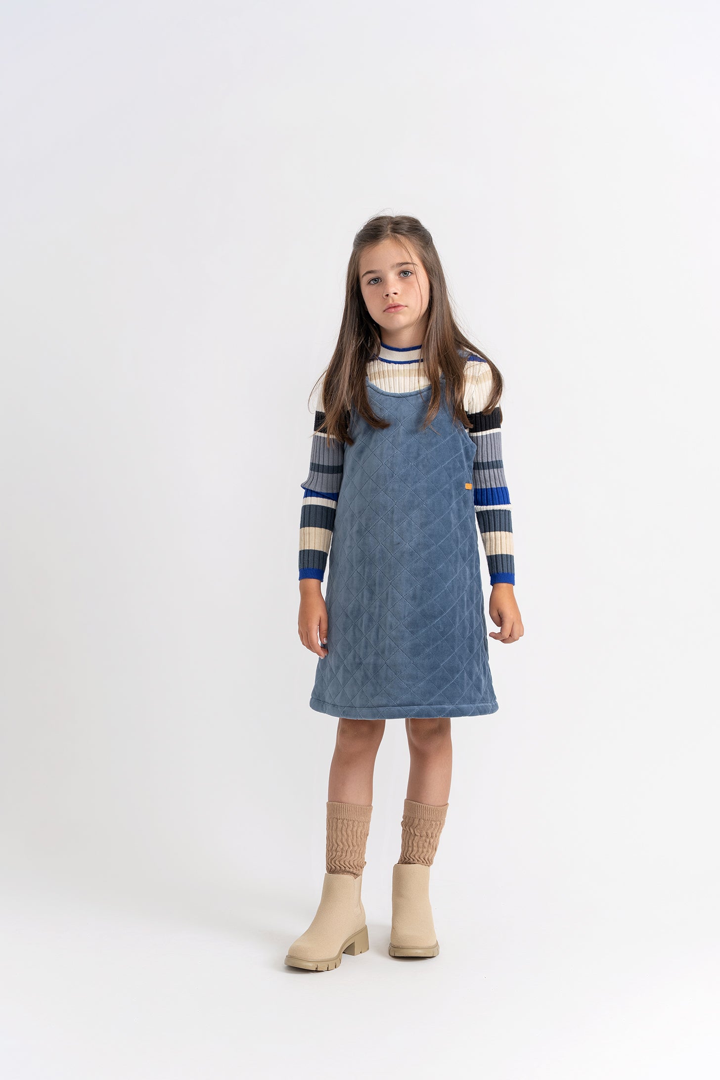 Quilted Velour Jumper in by Charlotte & George