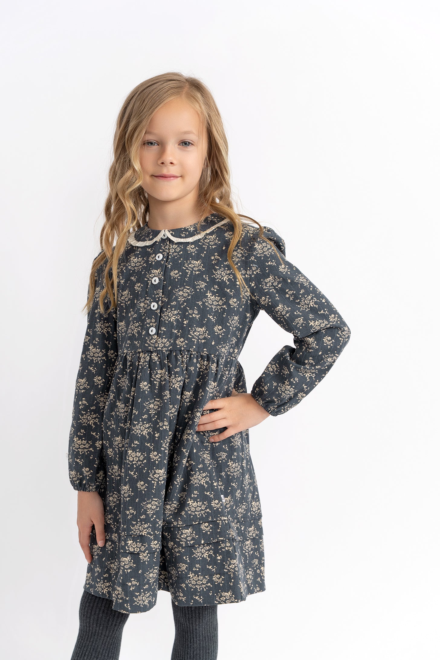 Woven Flower Print Dress in by Charlotte & George
