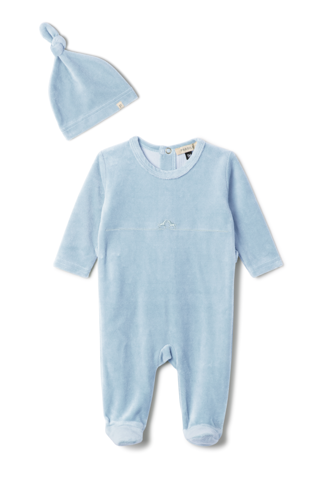 Rocking Horse Stretch Onesie in Blue by Fragile